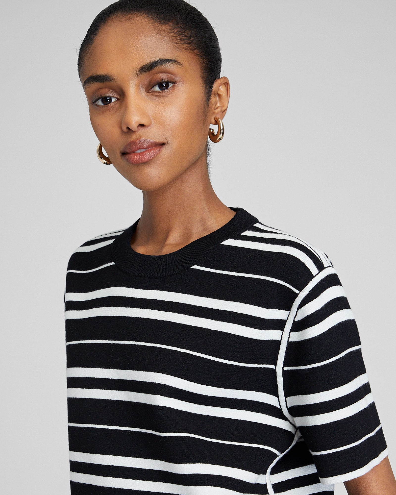 CLUB MONACO - Doubleface Tee - Black