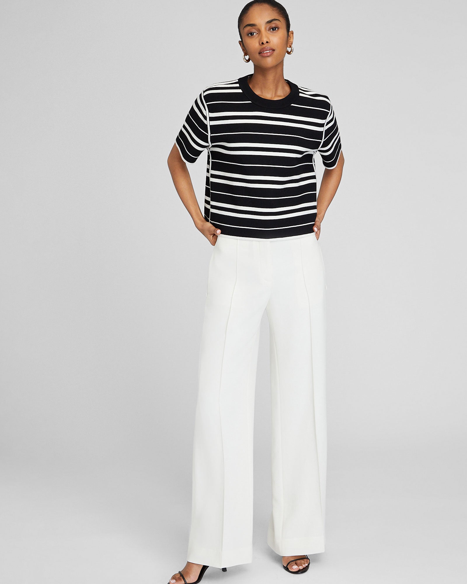 CLUB MONACO - Doubleface Tee - Black