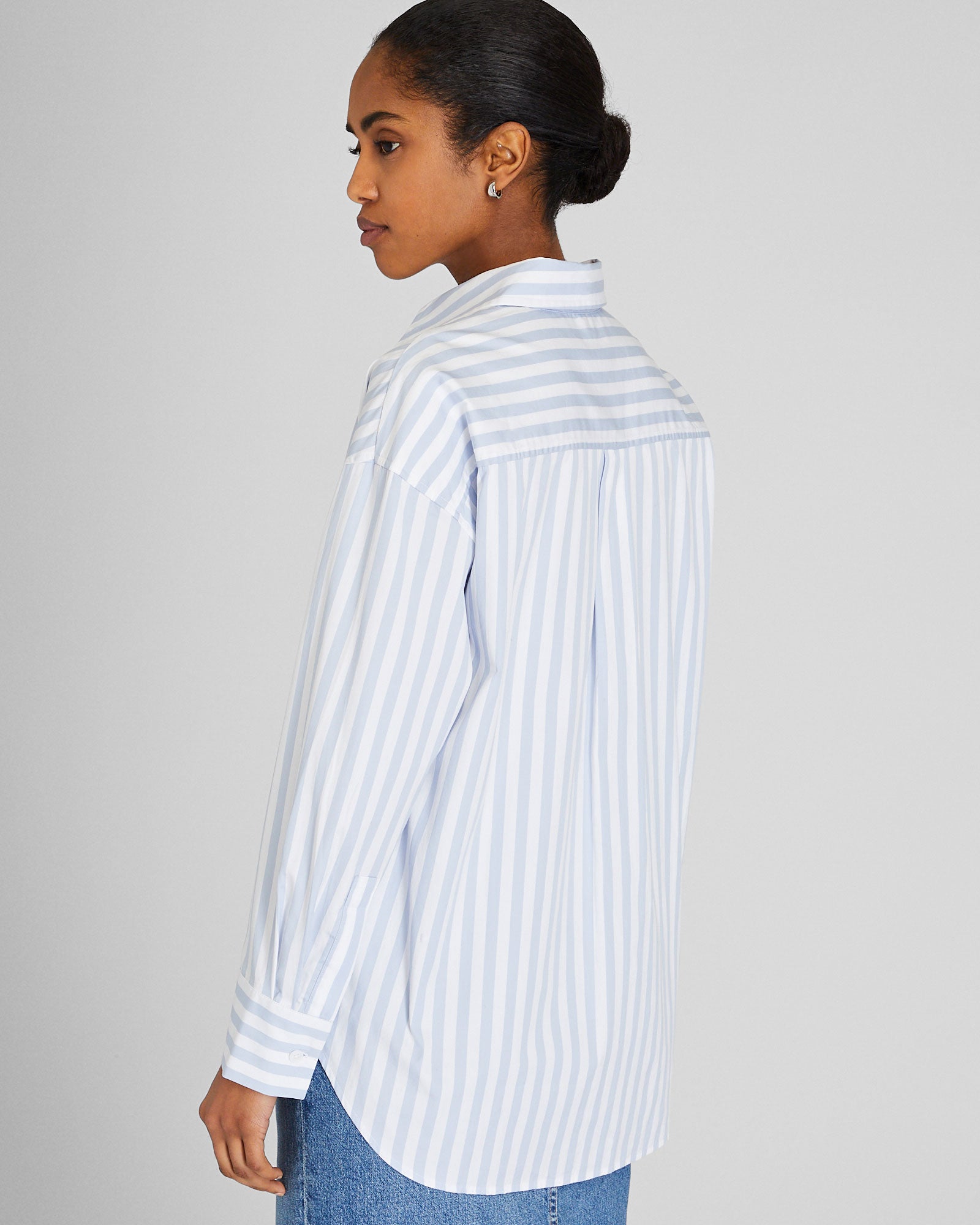 CLUB MONACO - Chemise classique à rayures - Rayures bleues/blanches