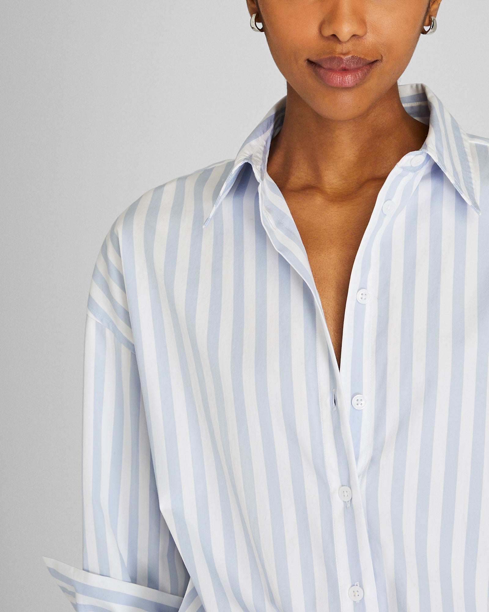 CLUB MONACO - Chemise classique à rayures - Rayures bleues/blanches