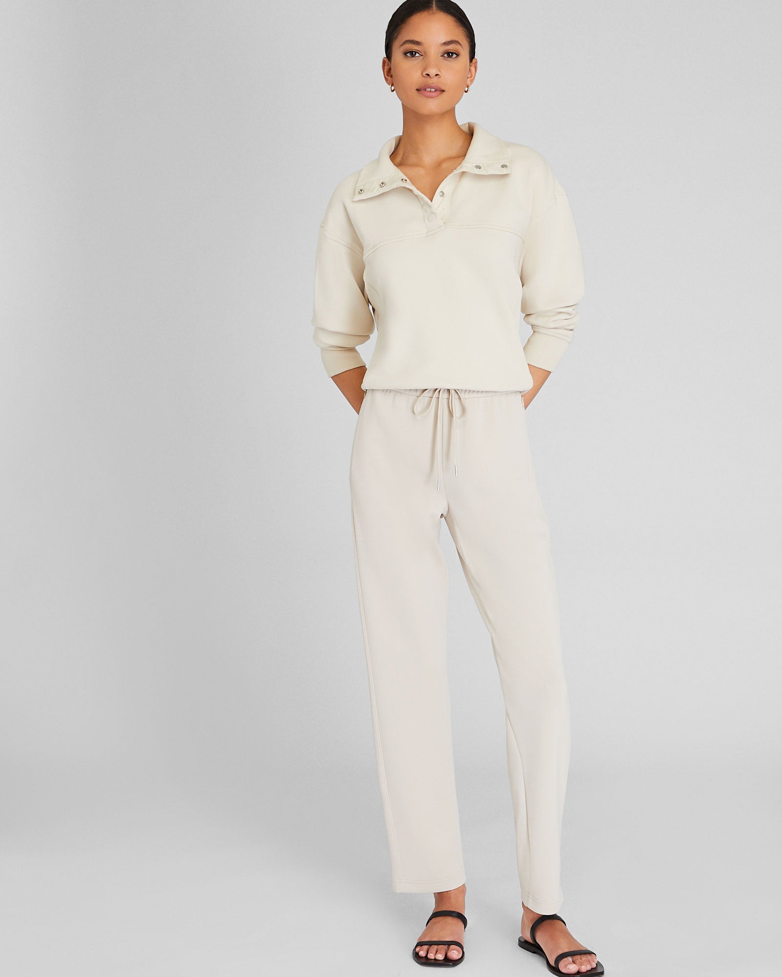 CLUB MONACO - Terry Sweatshirt - Milk