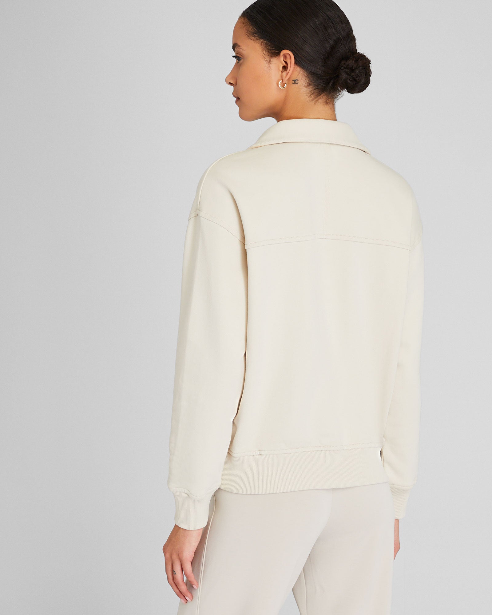 CLUB MONACO - Terry Sweatshirt - Milk