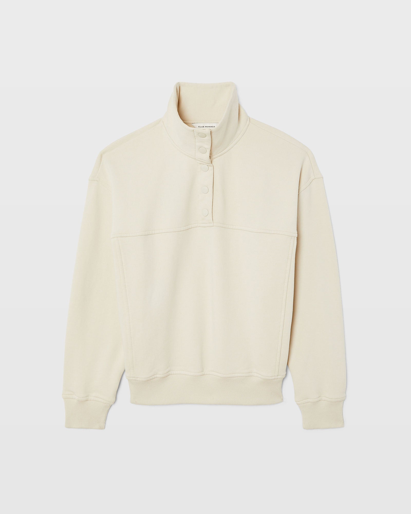 CLUB MONACO - Terry Sweatshirt - Milk