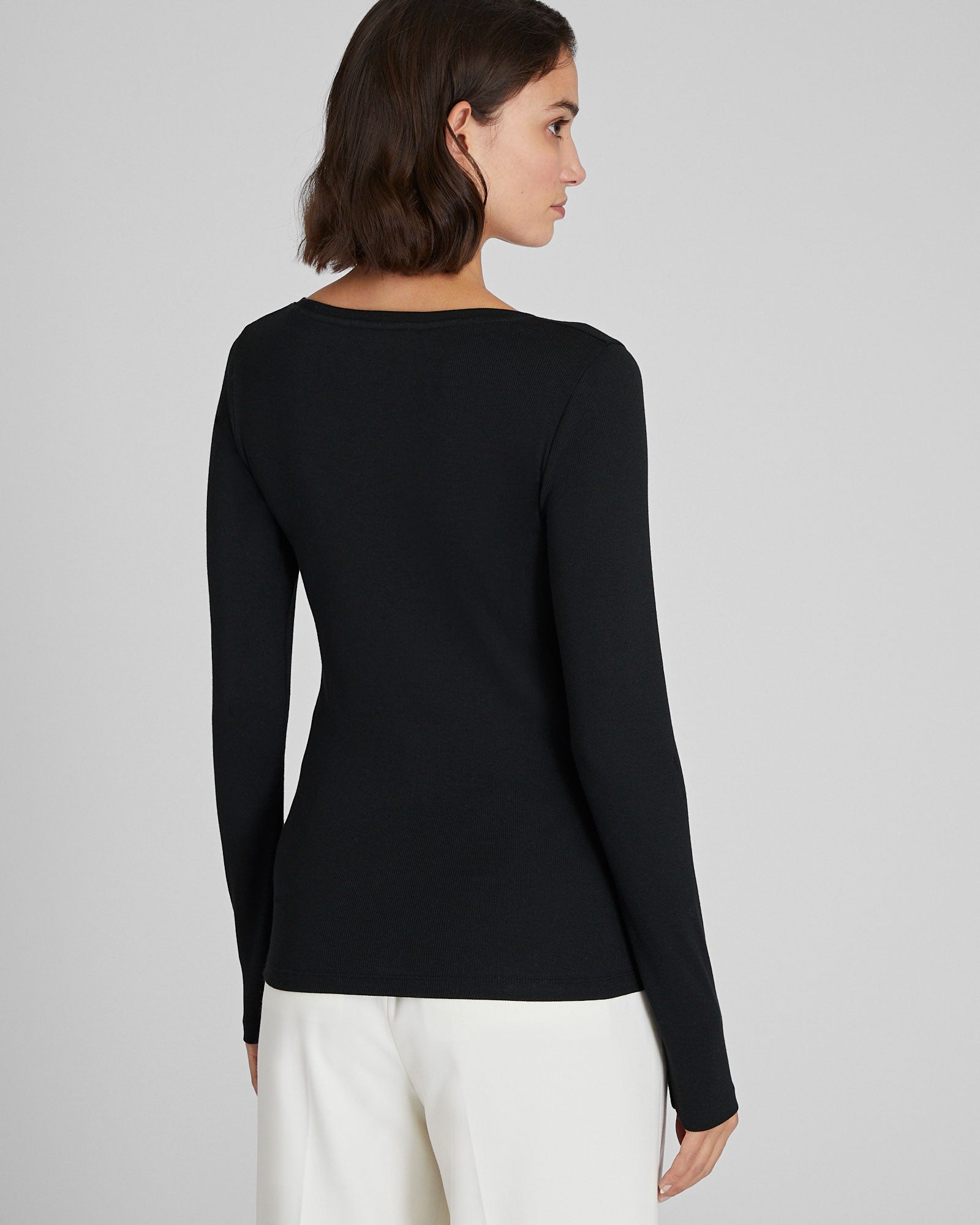 CLUB MONACO - Haut Carolena à encolure dégagée - Noir