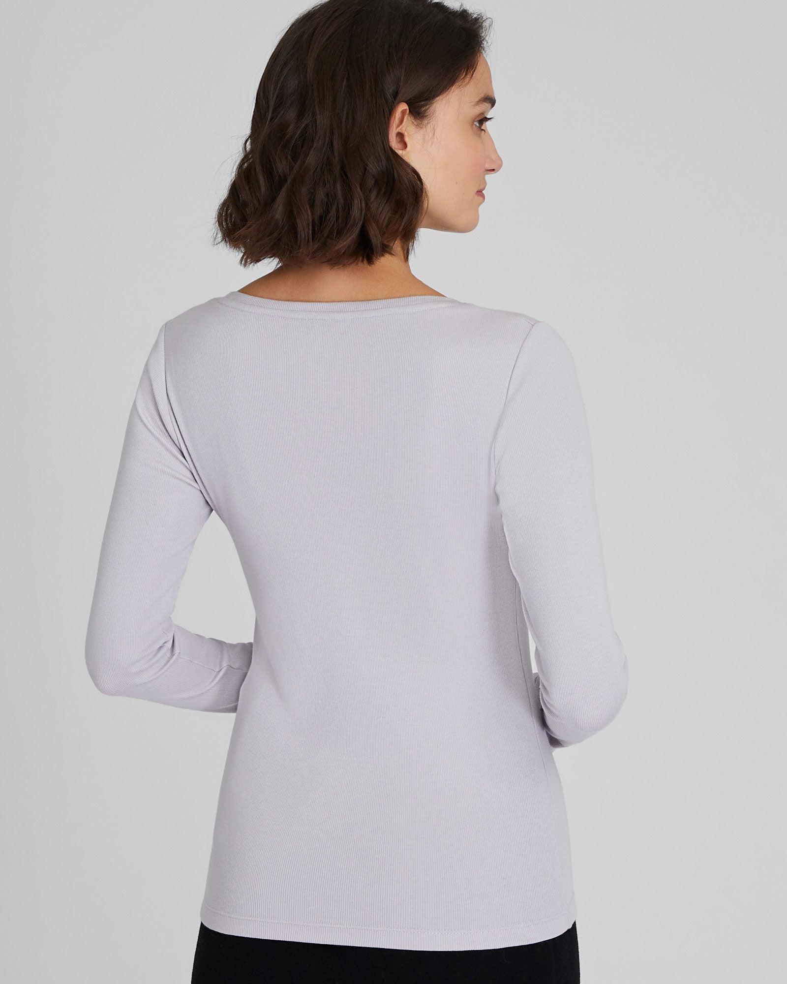 CLUB MONACO - Carolena Scoop Neck Top - Sweet Lilac