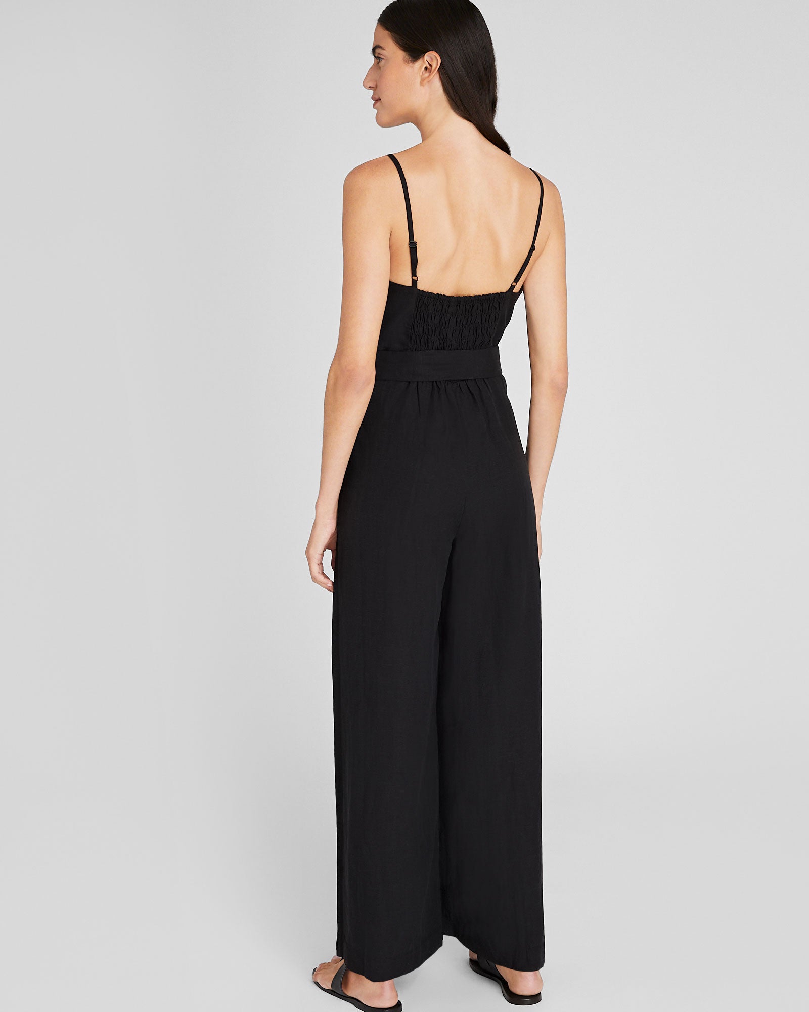CLUB MONACO - Linen Blend Jumpsuit - Black