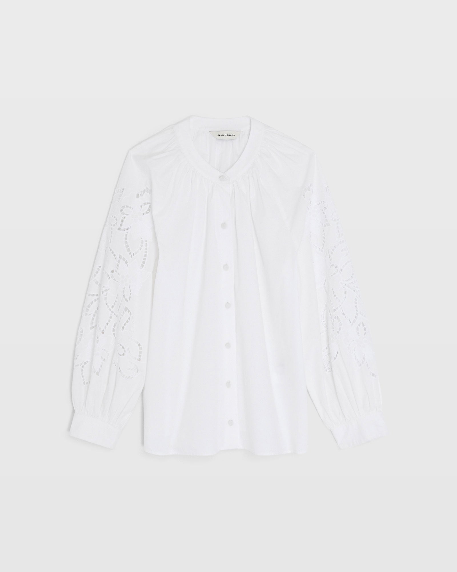 CLUB MONACO - Haut à œillets - Blanc