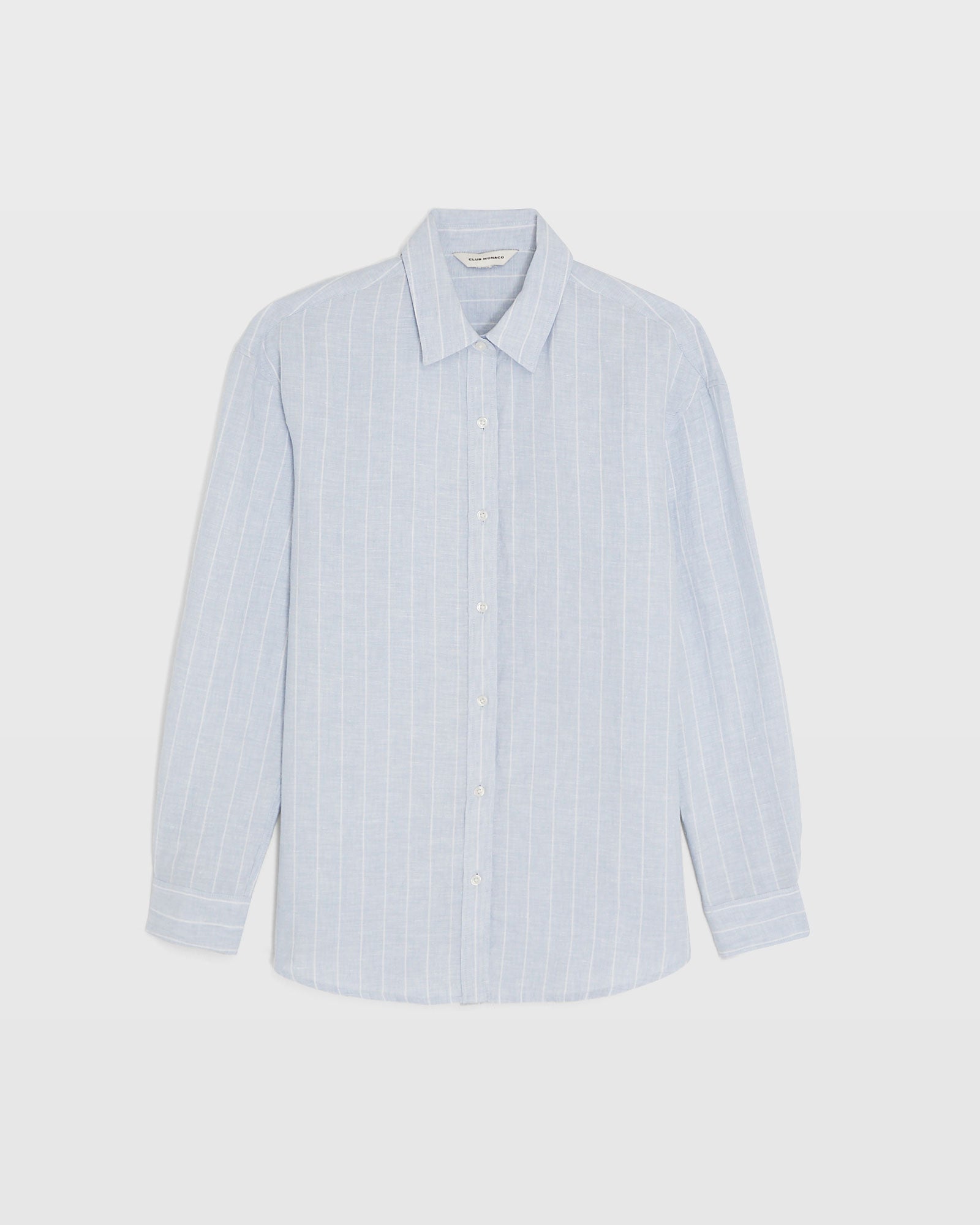 CLUB MONACO - Chemise caractéristique en lin - Base bleu clair
