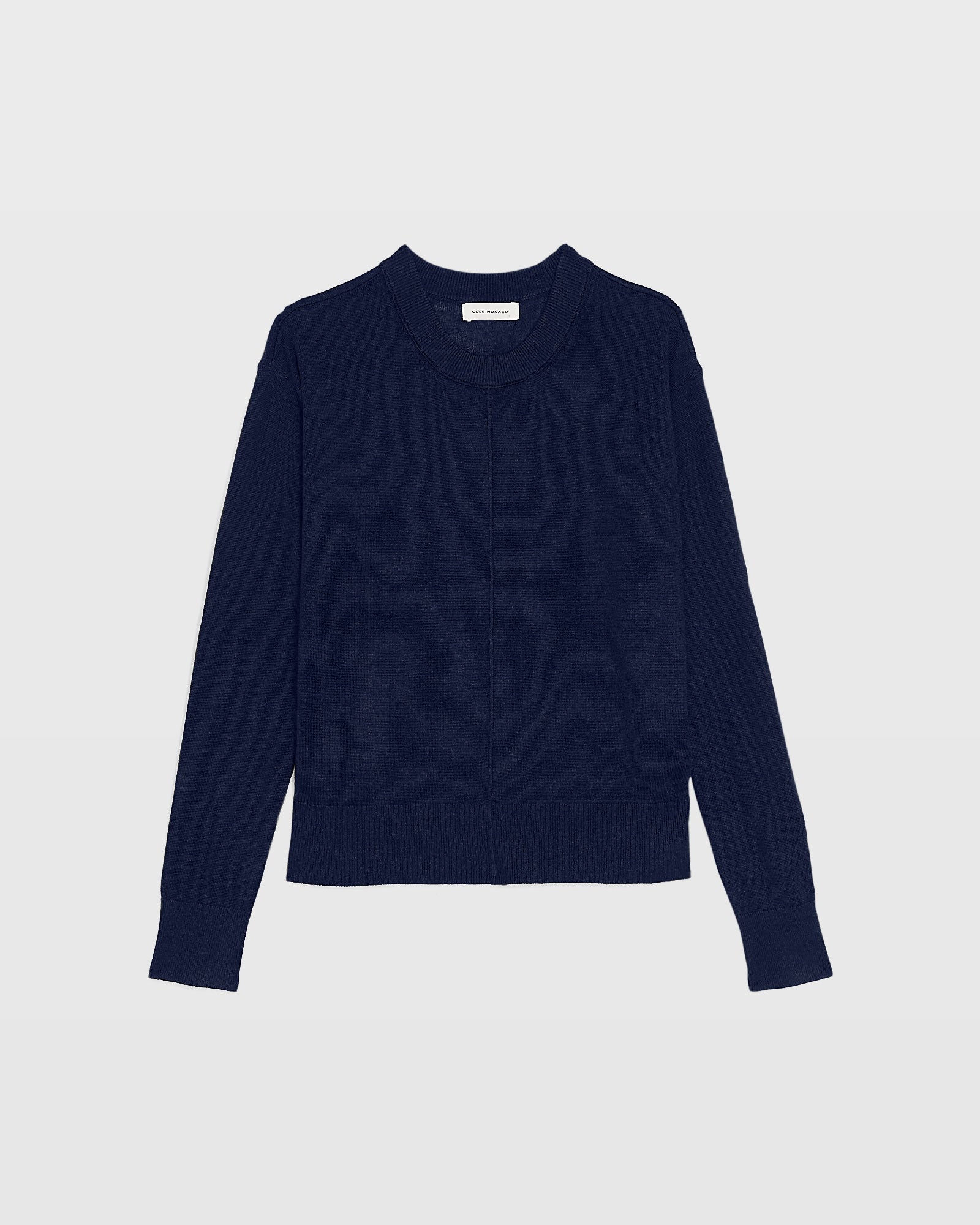 CLUB MONACO - Signature Linen Crewneck - Navy
