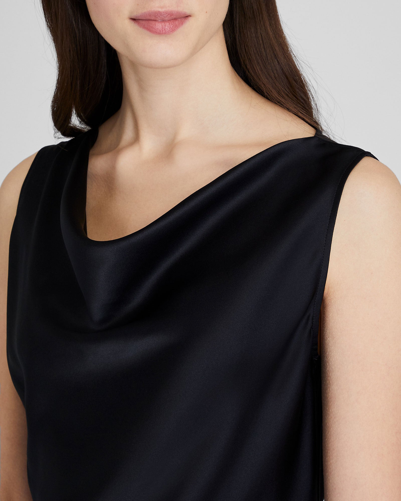 CLUB MONACO - Chemise en soie charmeuse - Noir