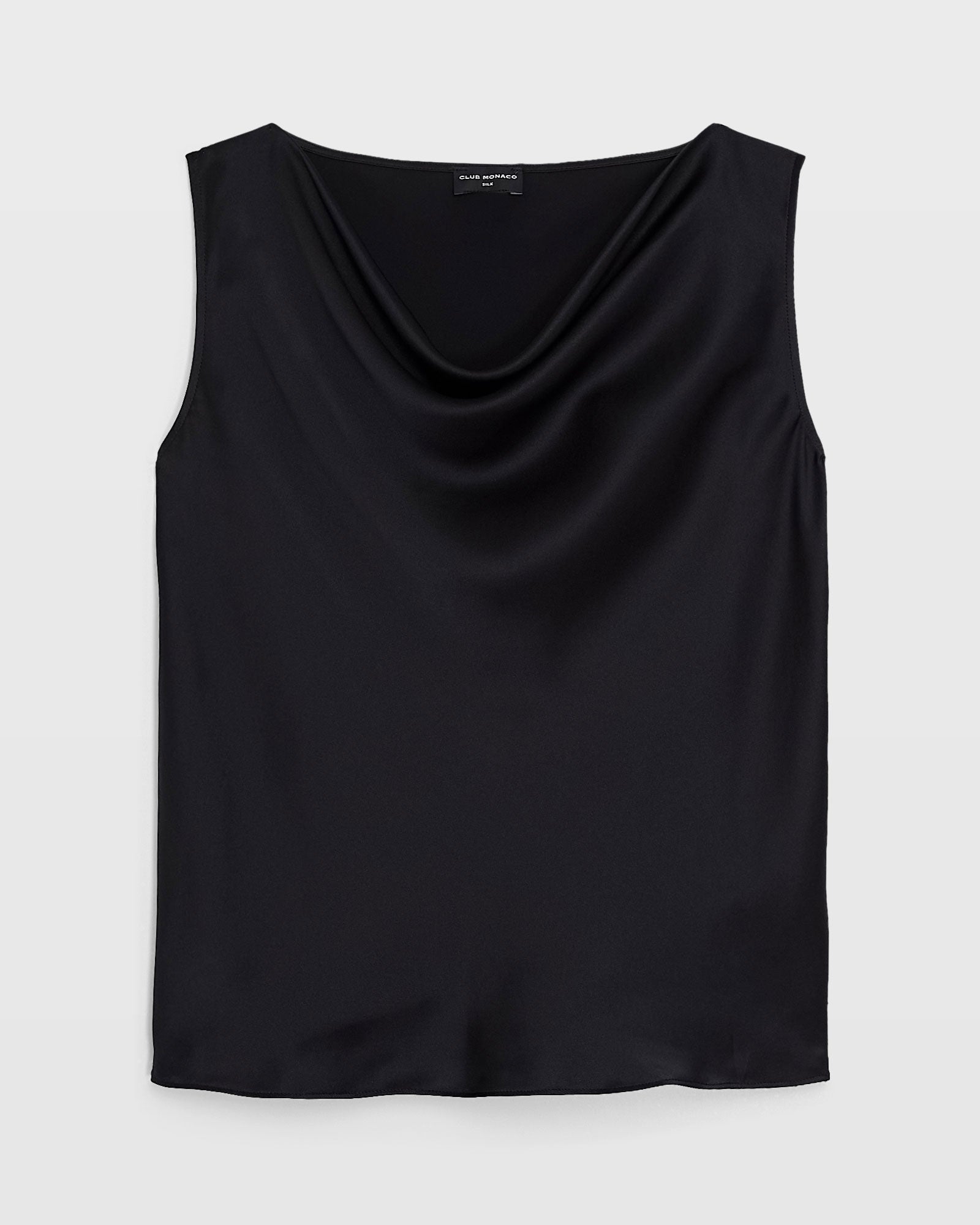 CLUB MONACO - Chemise en soie charmeuse - Noir