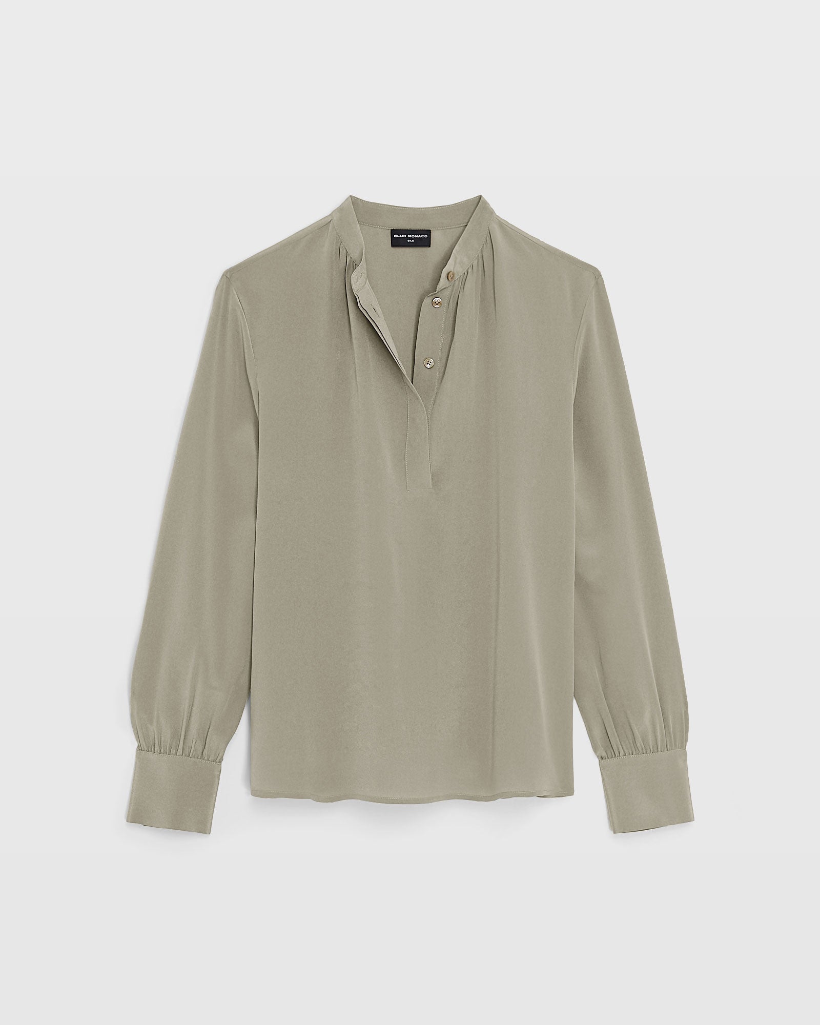 CLUB MONACO - CHEMISE EN SOIE À ENFILER - Chêne