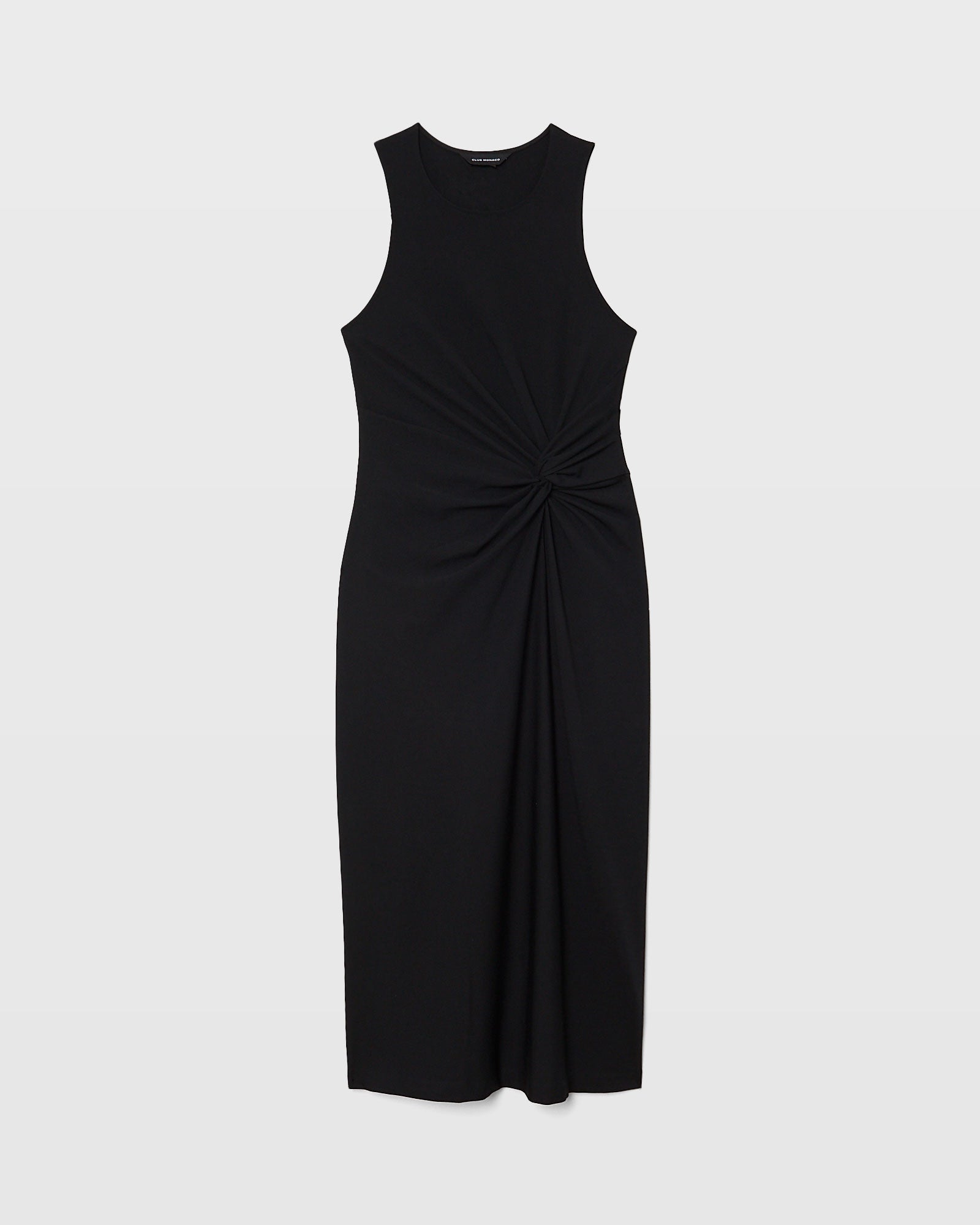 CLUB MONACO - Robe en jersey nouée sur le devant - Noir