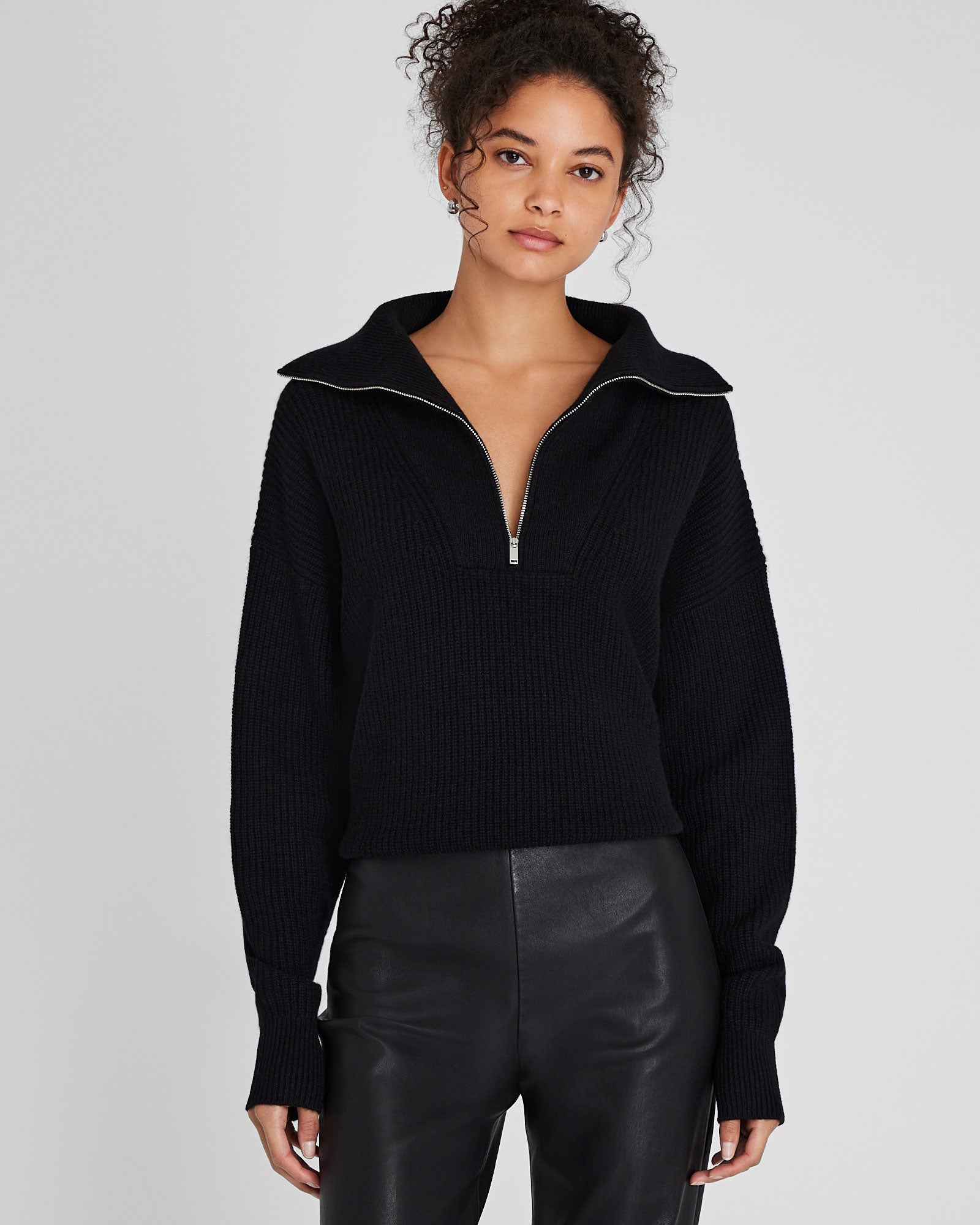 Club Monaco Cashmere Quarter-Zip Sweater