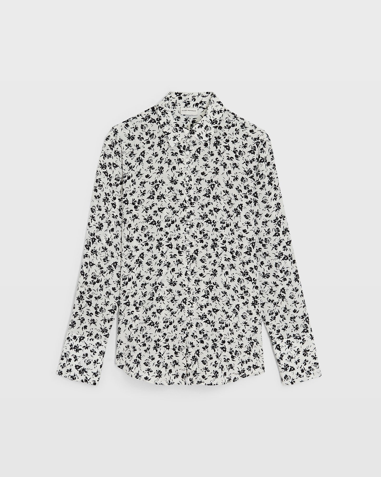 CLUB MONACO - Printed Helek Silk Shirt - White-Black