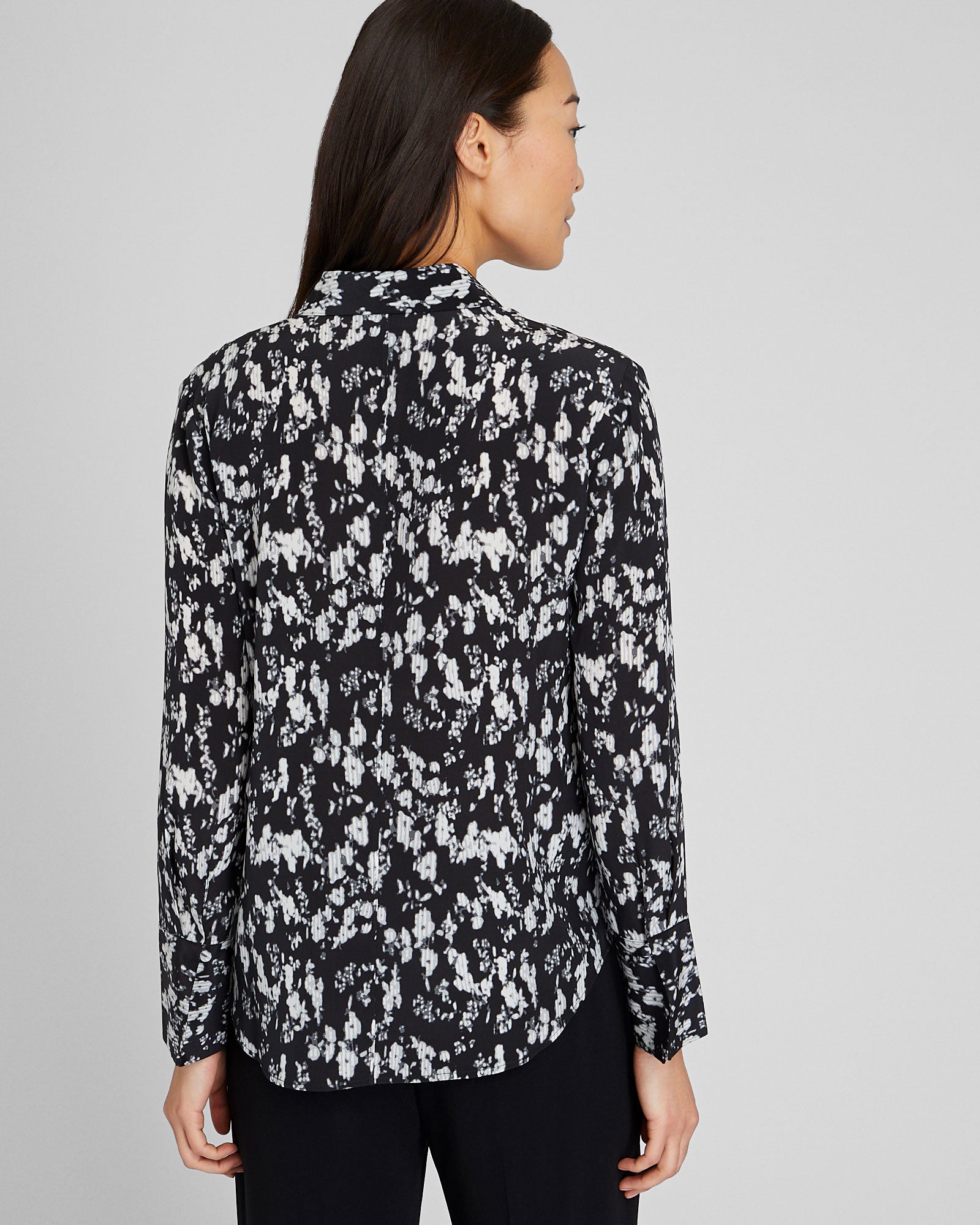 CLUB MONACO - Printed Helek Silk Shirt - White-Black