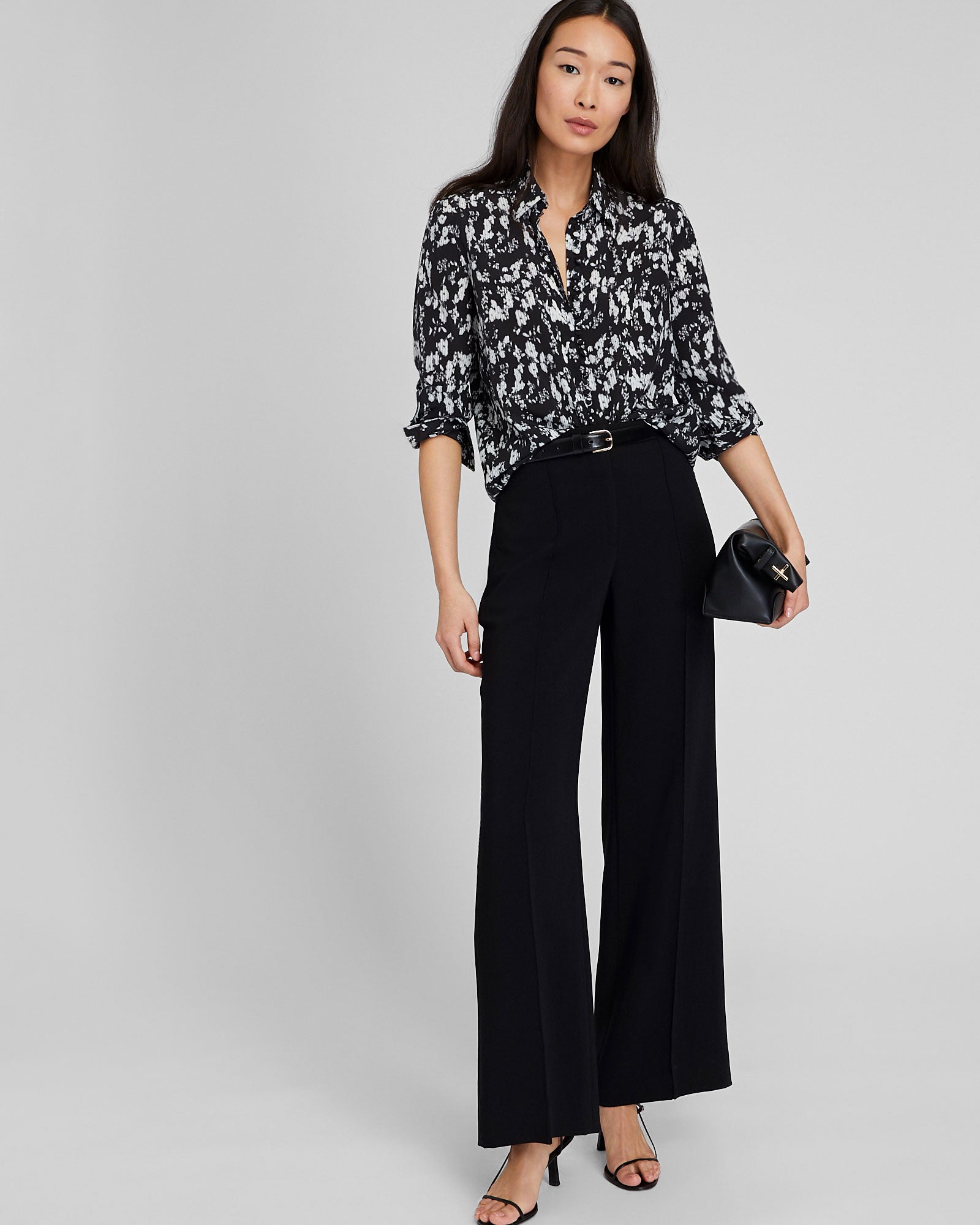 CLUB MONACO - Printed Helek Silk Shirt - White-Black