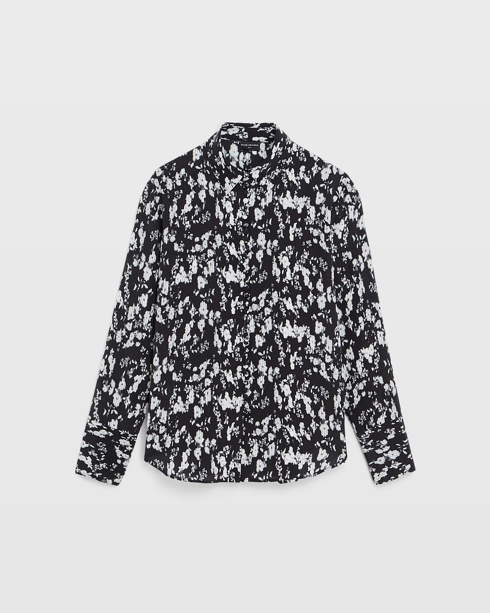 CLUB MONACO - Printed Helek Silk Shirt - White-Black