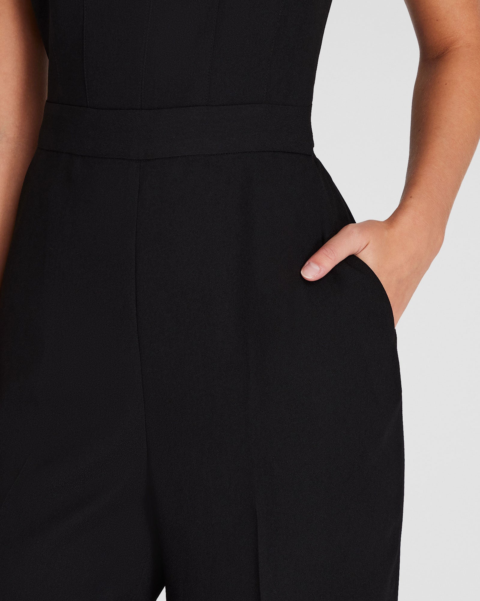 CLUB MONACO - Crepe Square-Neck Jumpsuit - Black