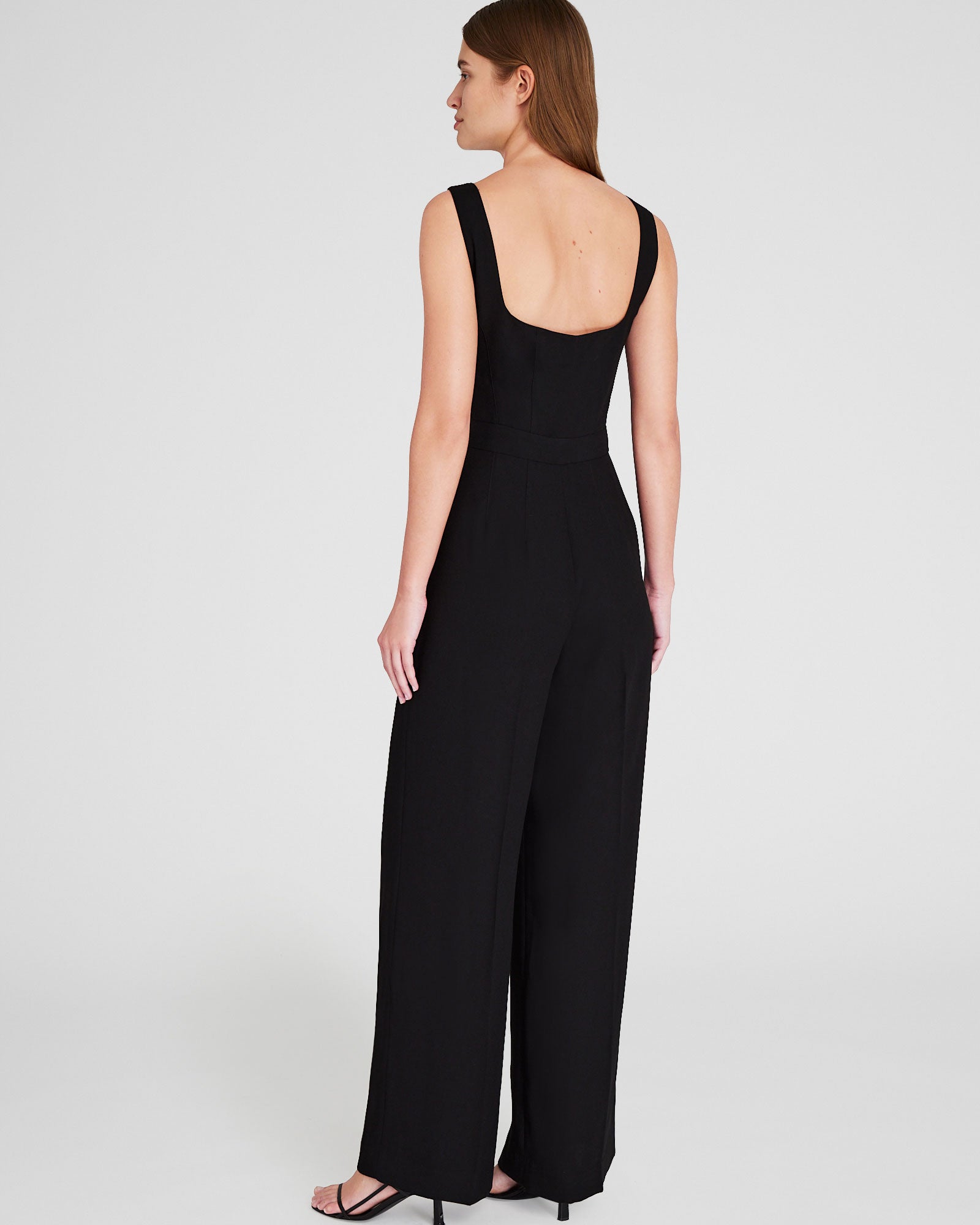 CLUB MONACO - Crepe Square-Neck Jumpsuit - Black