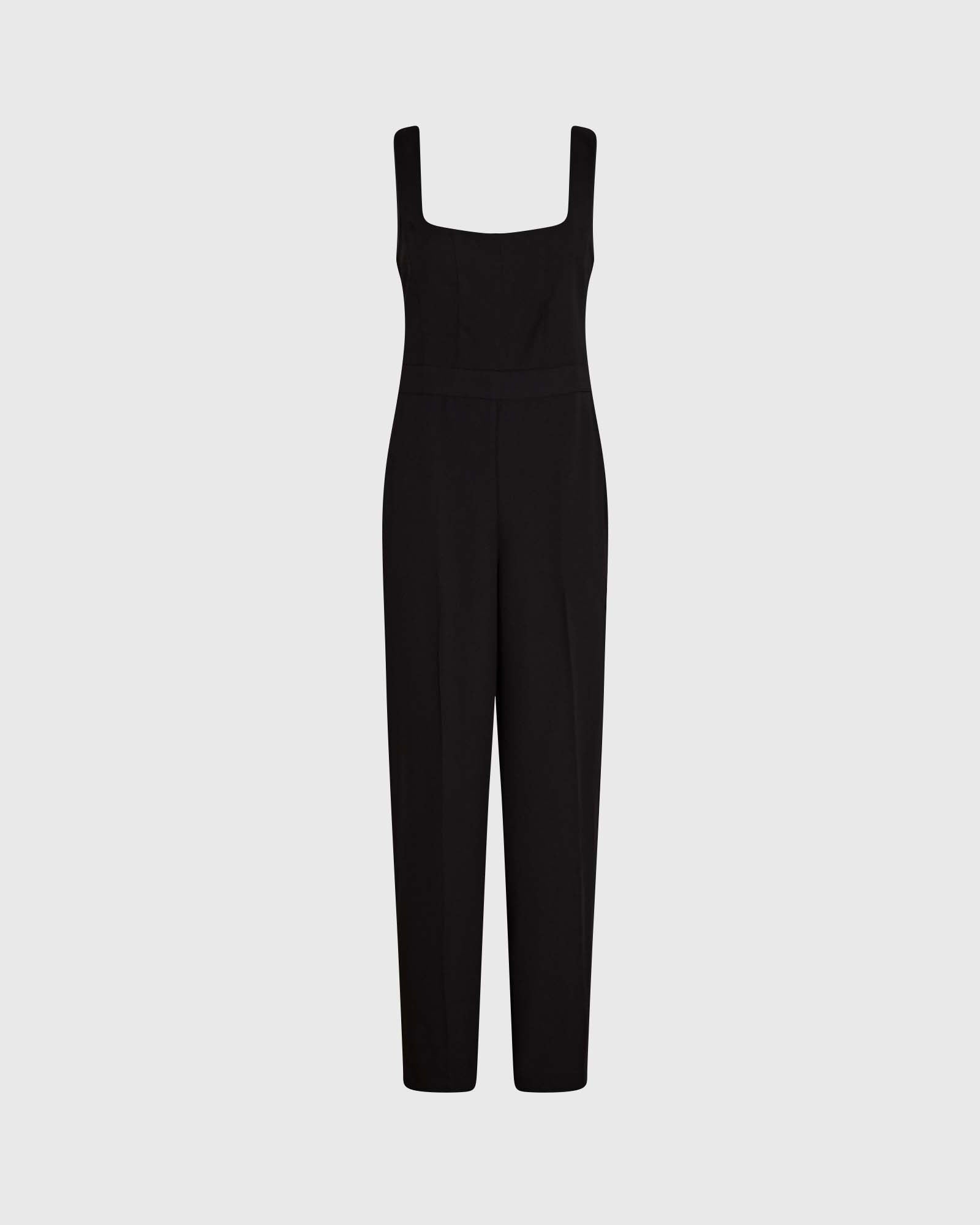 CLUB MONACO - Crepe Square-Neck Jumpsuit - Black