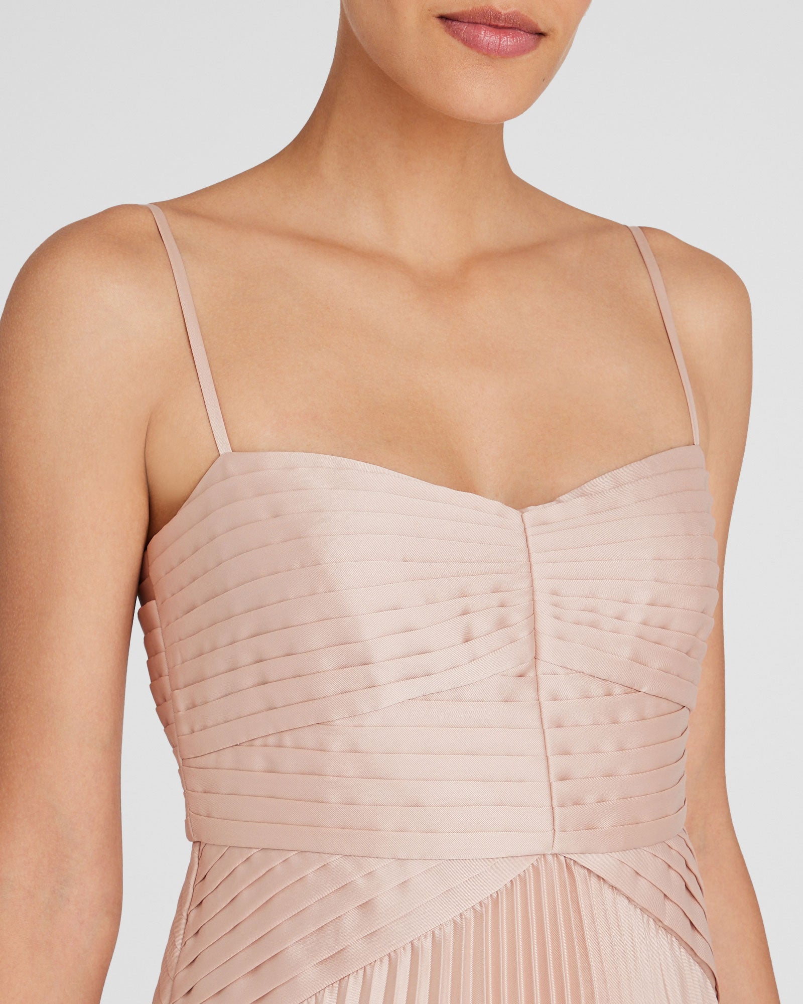 CLUB MONACO - Pleated Occasion Maxi Dress - Pink