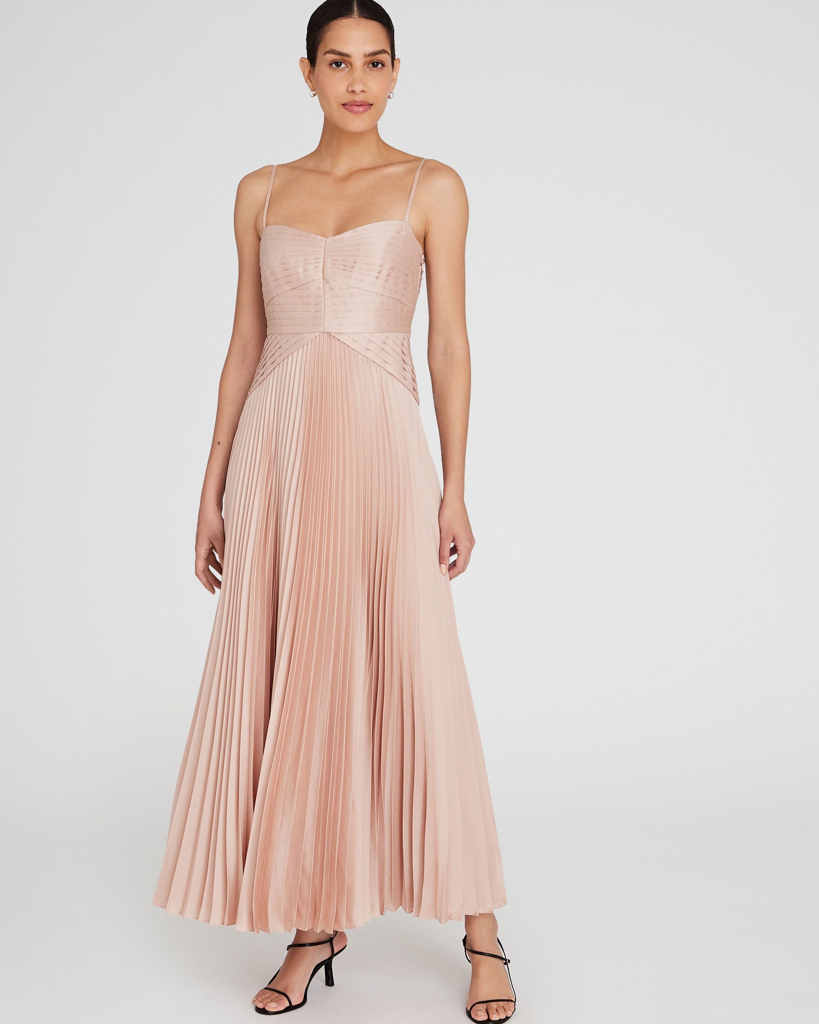 CLUB MONACO - Pleated Occasion Maxi Dress - Pink