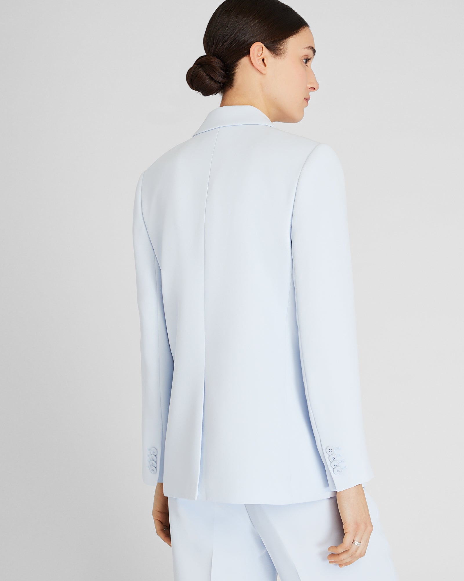 CLUB MONACO - Relaxed Single-Breasted Crepe Blazer - Sky Light