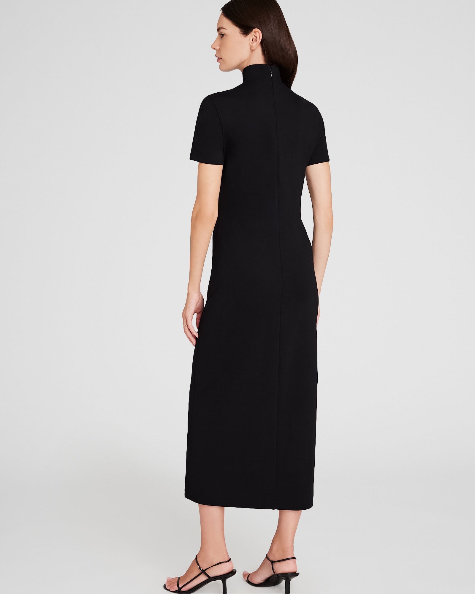 CLUB MONACO - Mockneck Knit Maxi Dress - Black