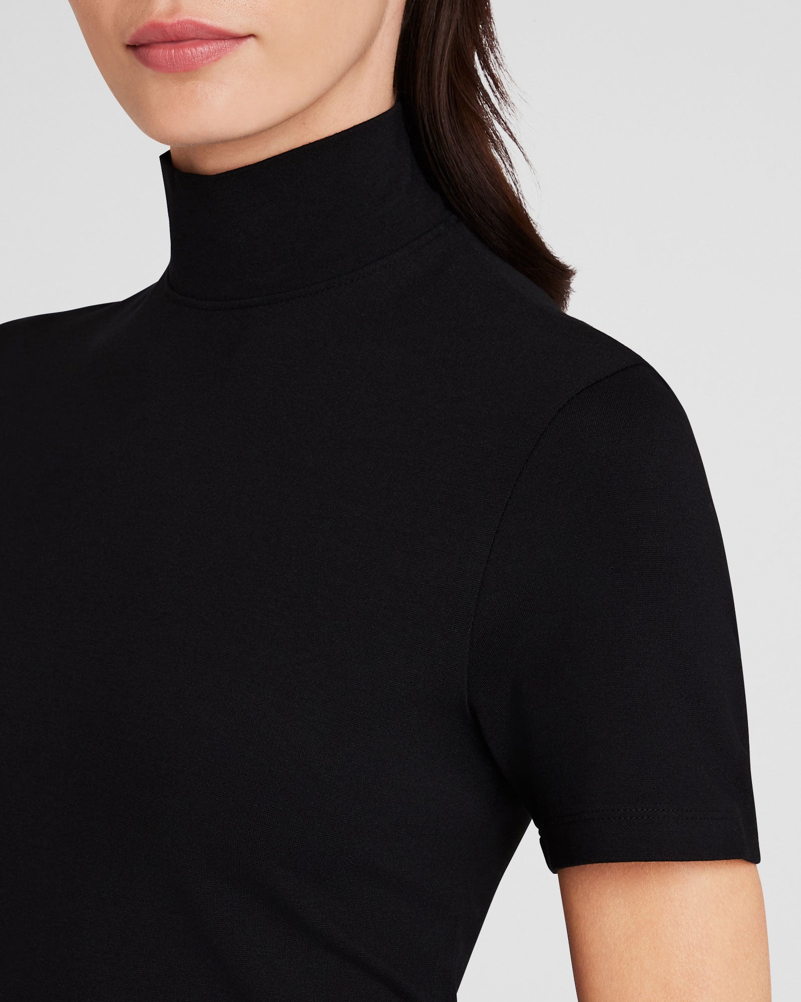 CLUB MONACO - Mockneck Knit Maxi Dress - Black