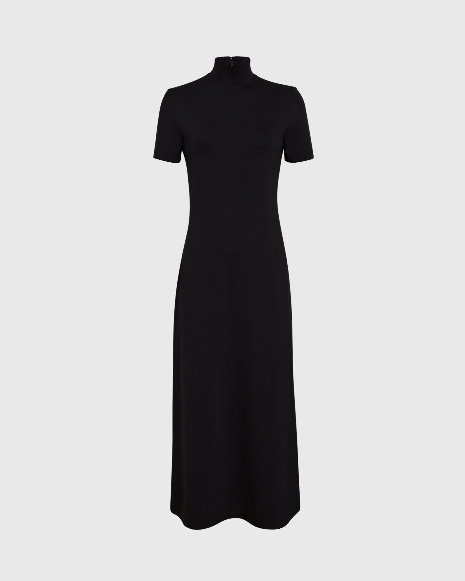 CLUB MONACO - Mockneck Knit Maxi Dress - Black
