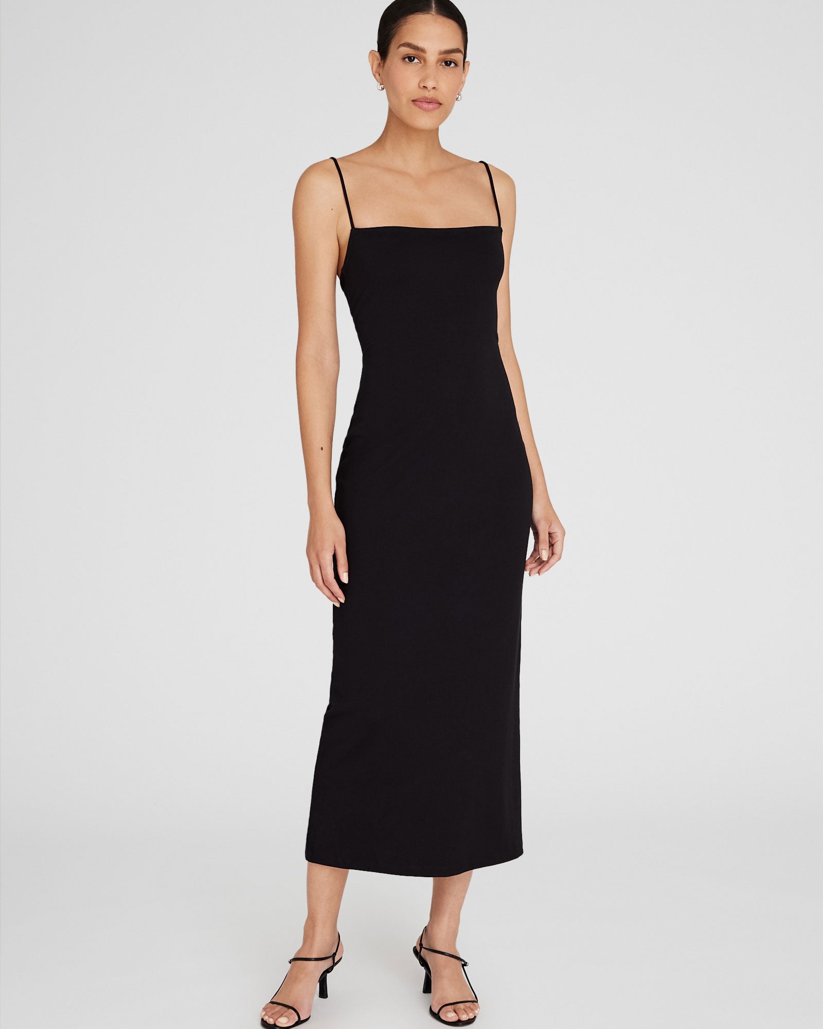 CLUB MONACO - Robe ajustée à col carré - Noir