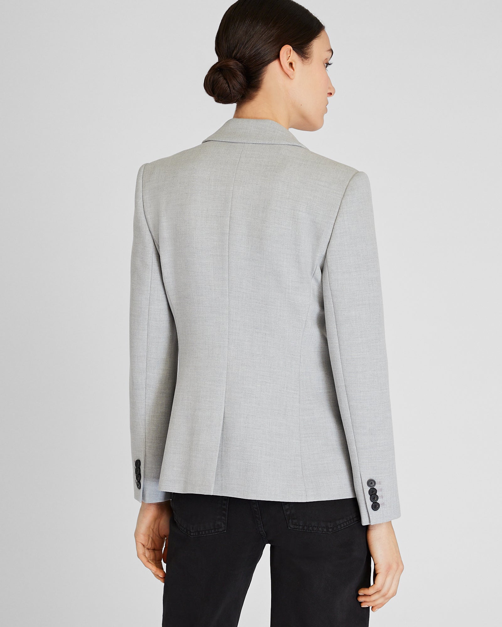 CLUB MONACO - Double-Breasted Cutaway Blazer - Light Grey