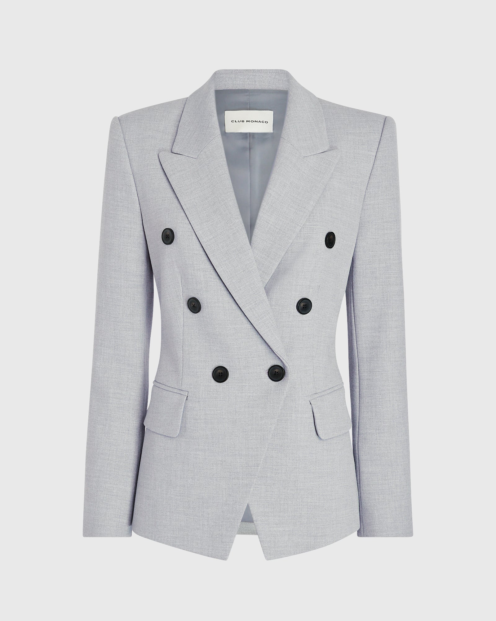 CLUB MONACO - Double-Breasted Cutaway Blazer - Light Grey