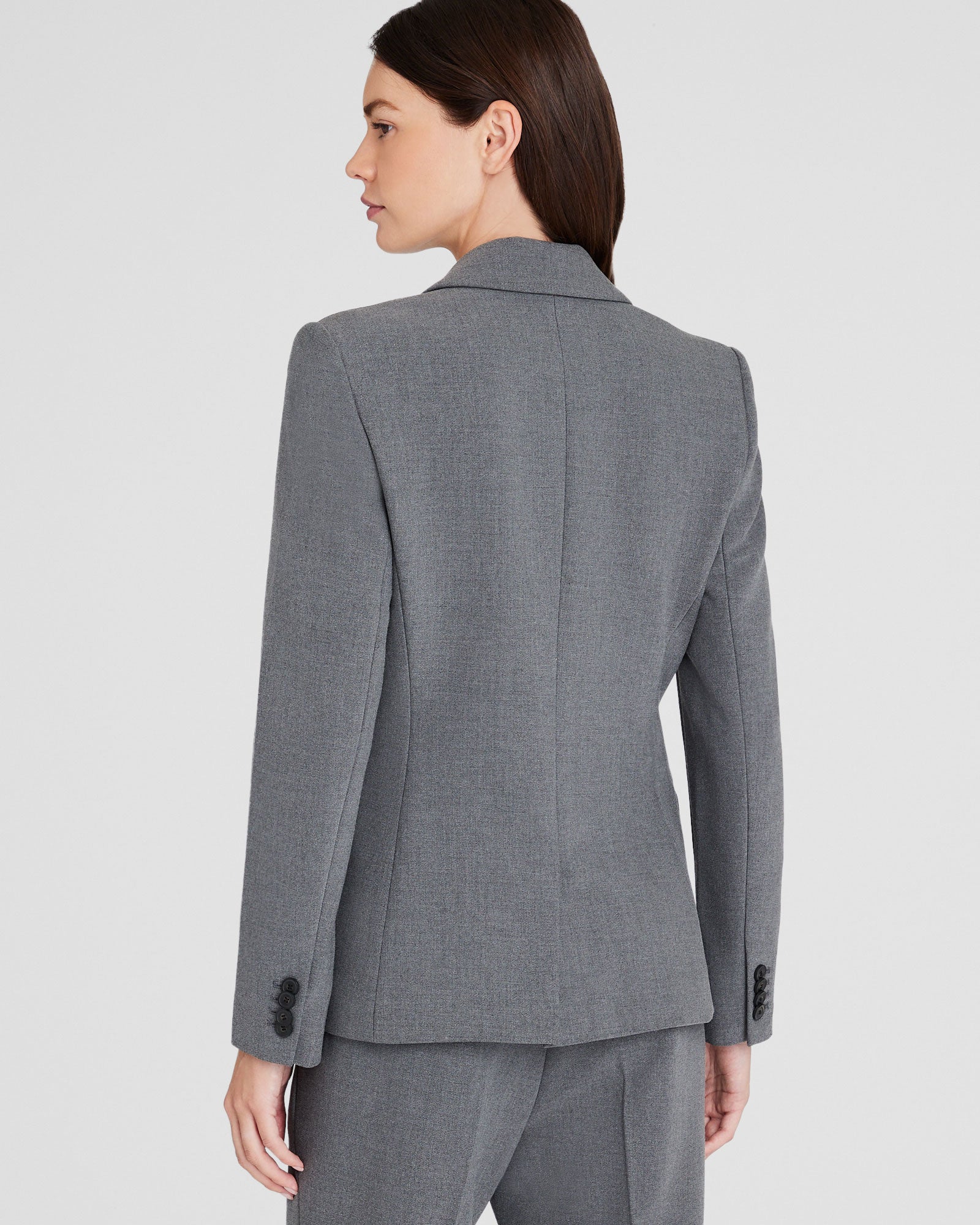 CLUB MONACO - Double-Breasted Cutaway Blazer - Heather Grey