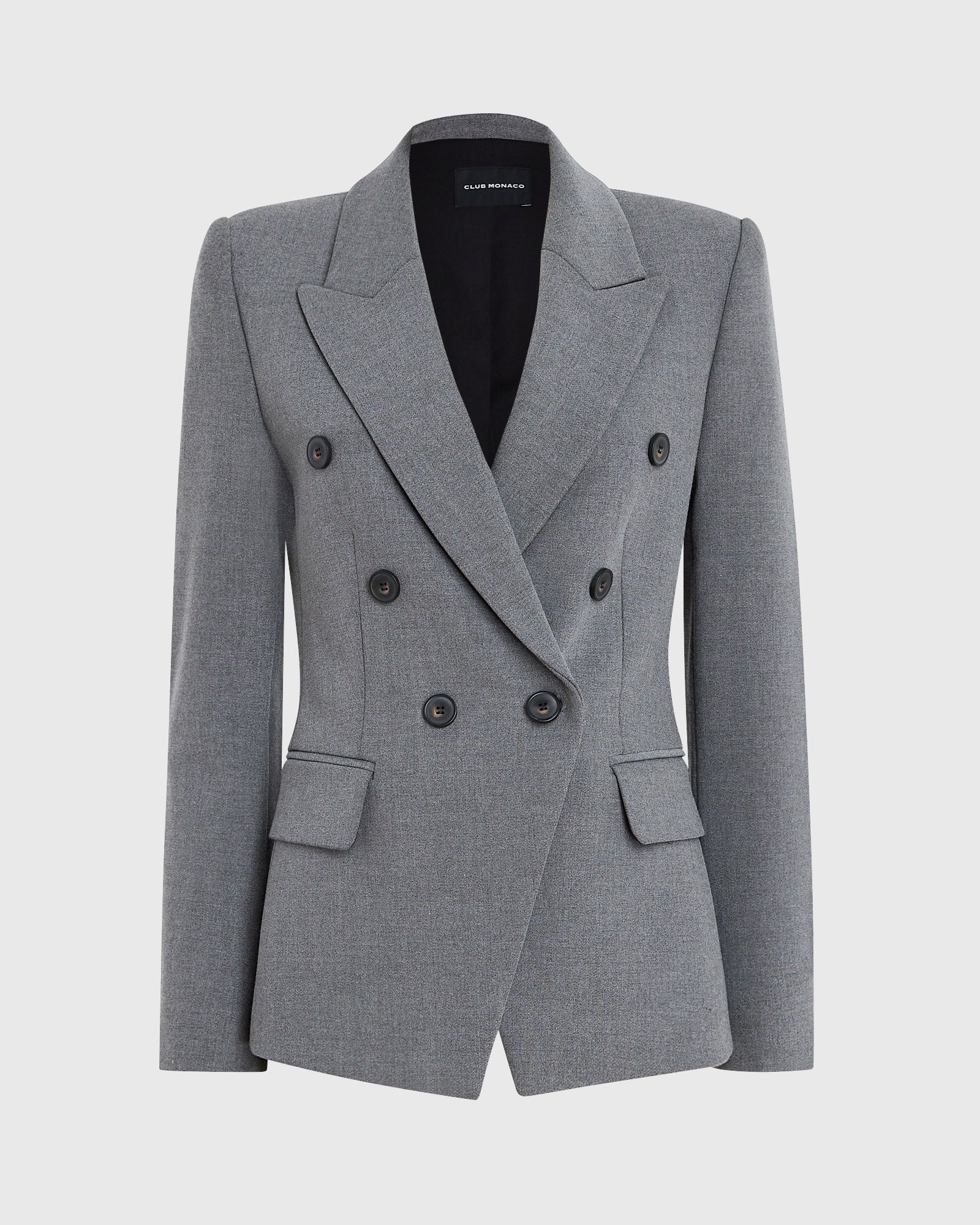CLUB MONACO - Double-Breasted Cutaway Blazer - Heather Grey