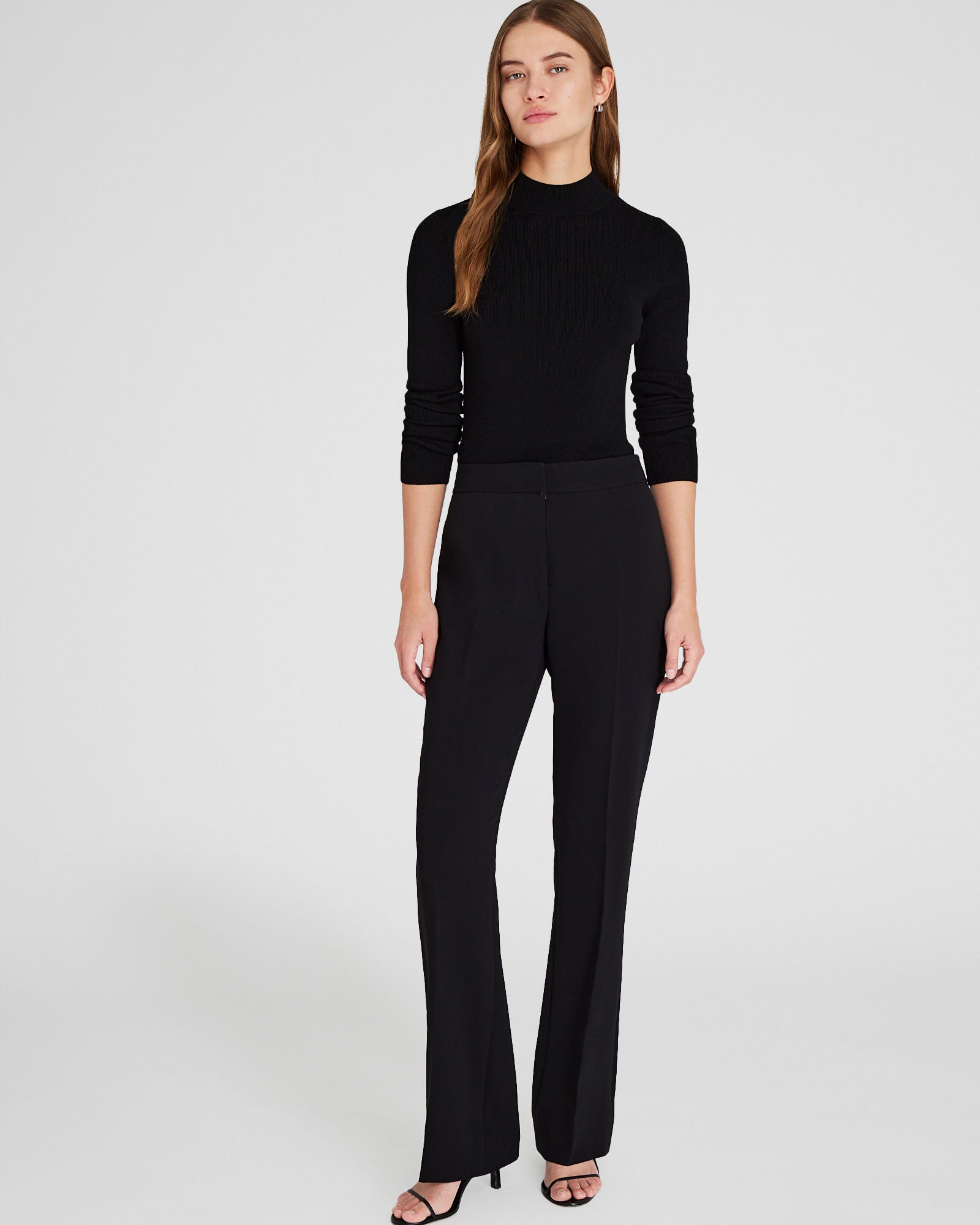 CLUB MONACO - Slim Stretch-Crepe Trouser - Black