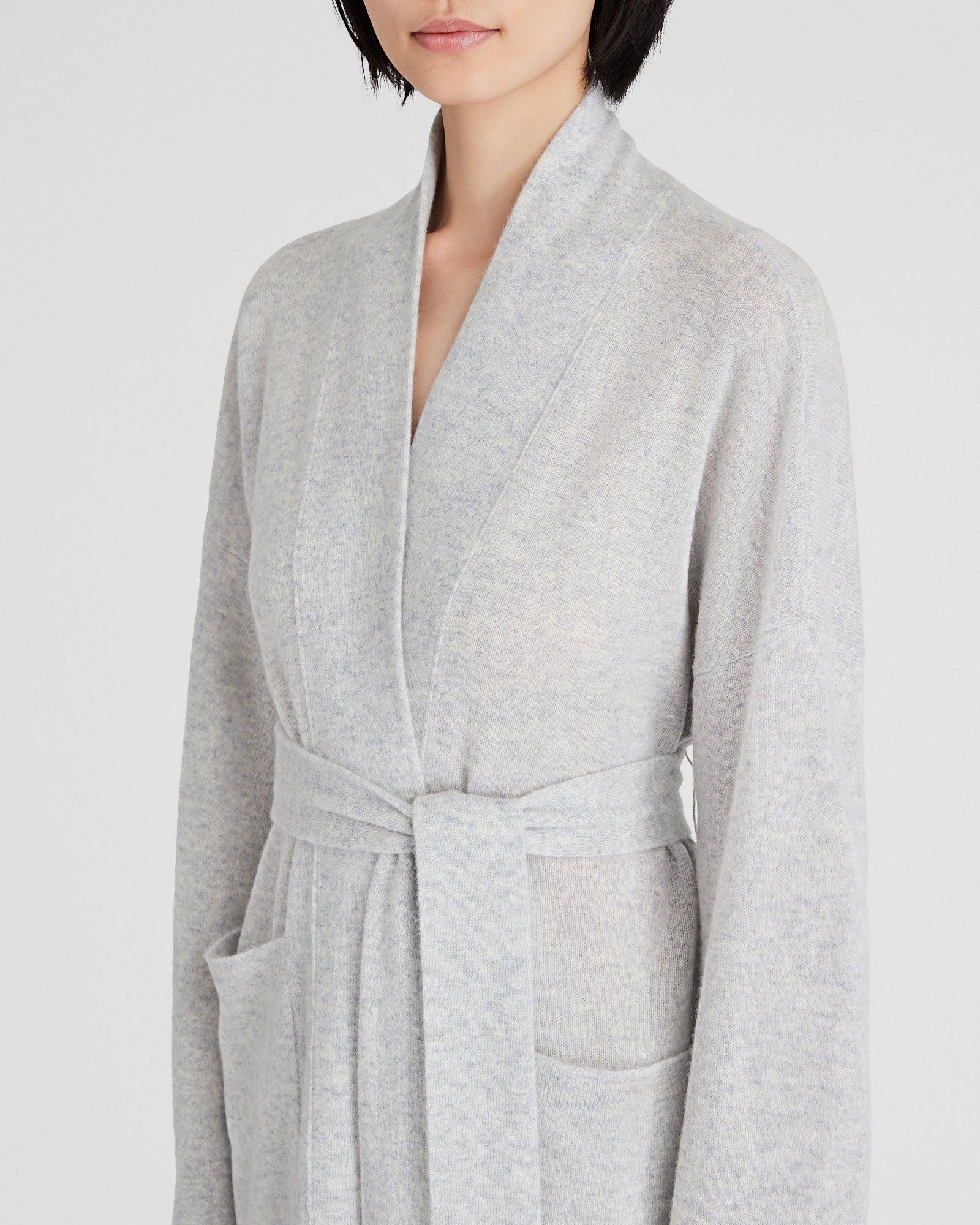 CLUB MONACO - Cashmere Robe - Light Heather Grey