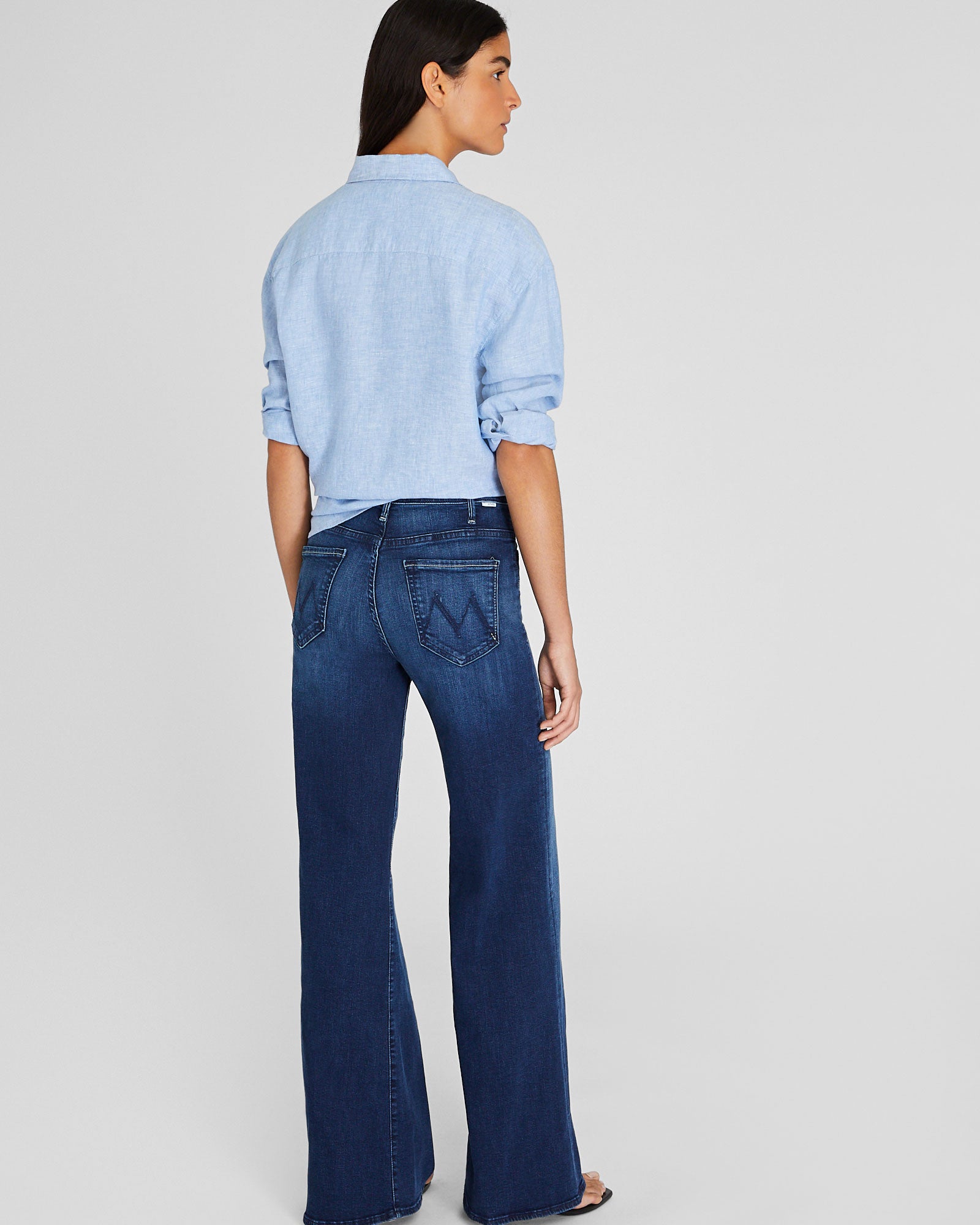 CLUB MONACO - MOTHER The Hustler Roller Sneak Jeans - Bleu moyen