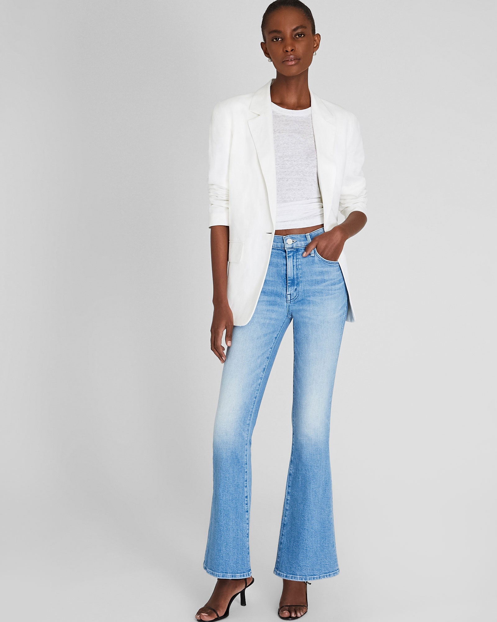 CLUB MONACO - MOTHER The Weekender Jeans - Medium Denim