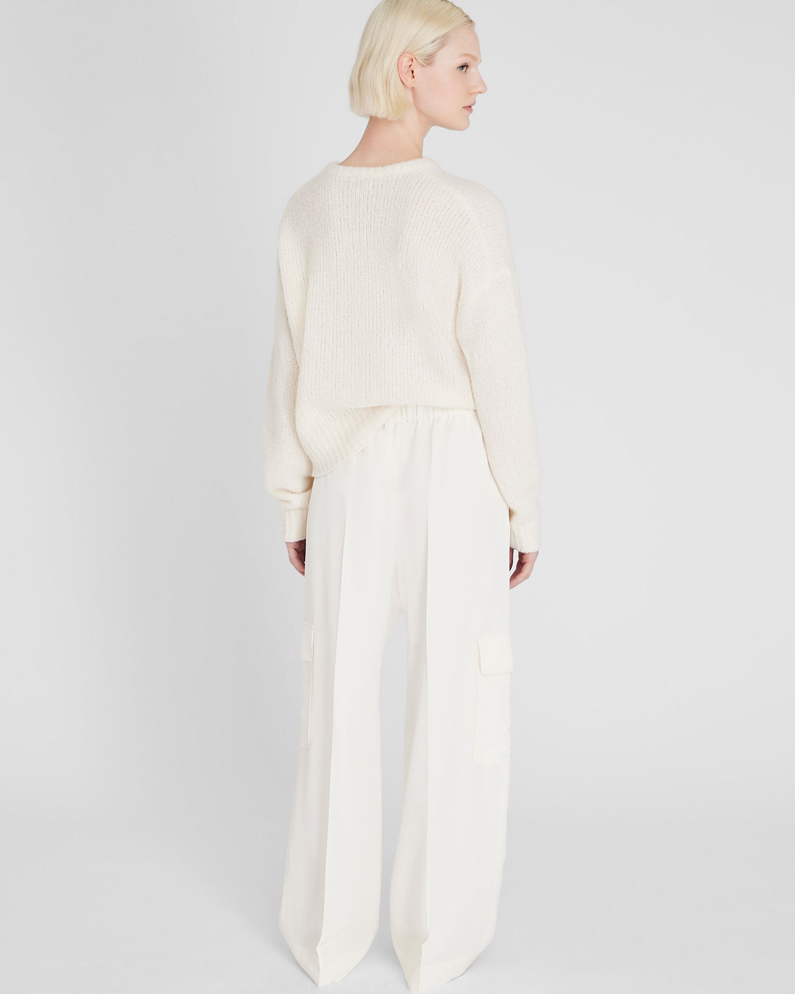 CLUB MONACO - Silk Cargo Pant - Off White