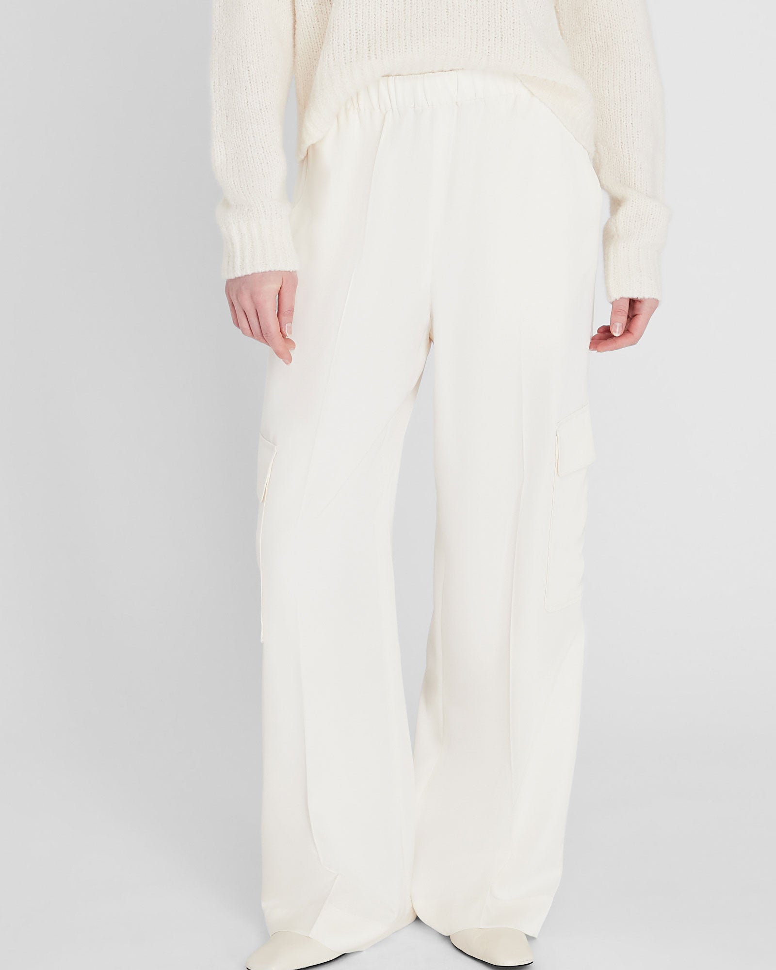 CLUB MONACO - Silk Cargo Pant - Off White