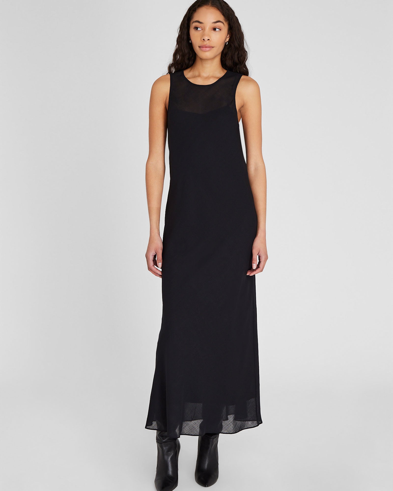 black dress club monaco Club Monaco Black Silk Chiffon Dress