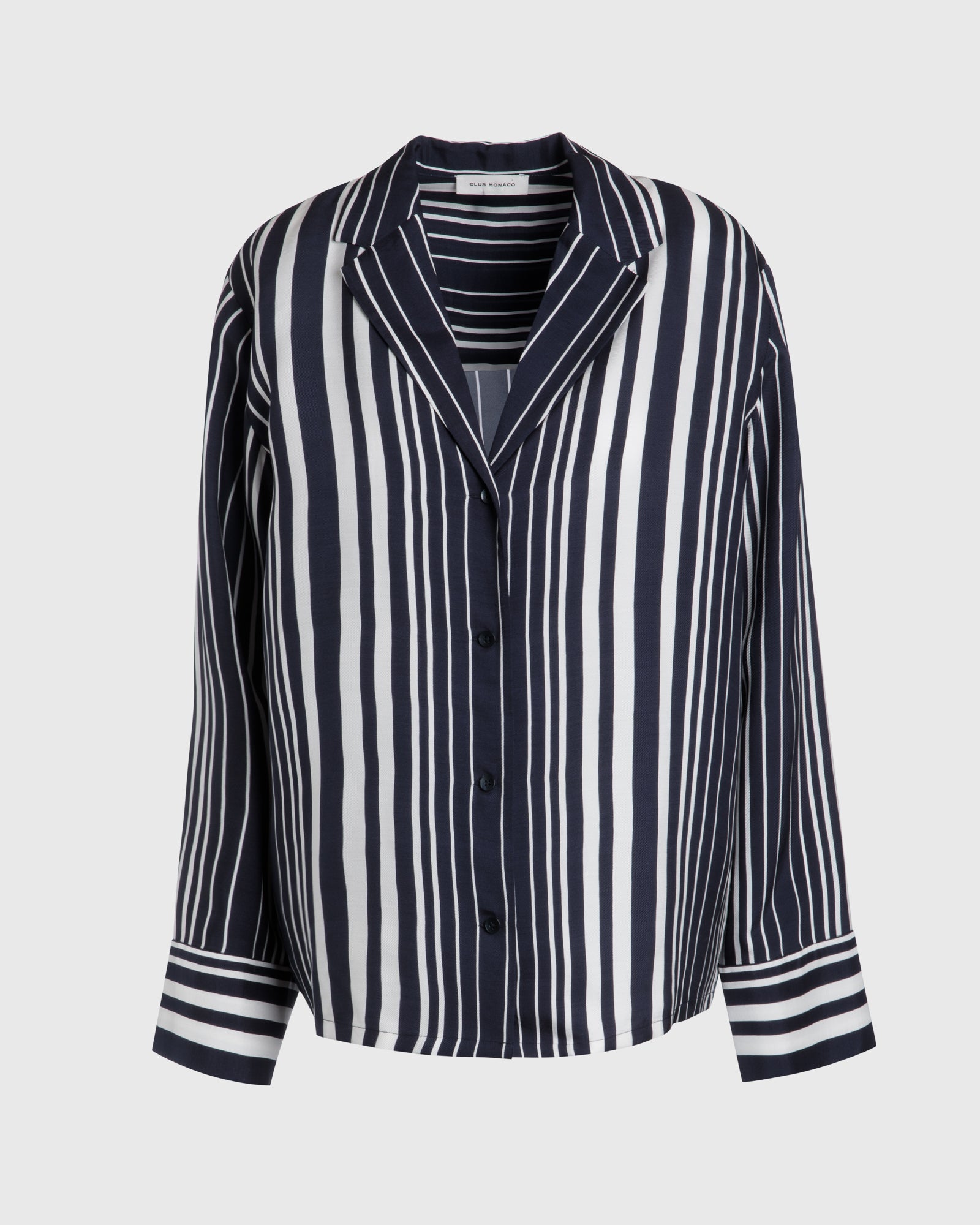 CLUB MONACO - Chemise villégiature à coupe décontractée - Rayures Bleues Et Blanches