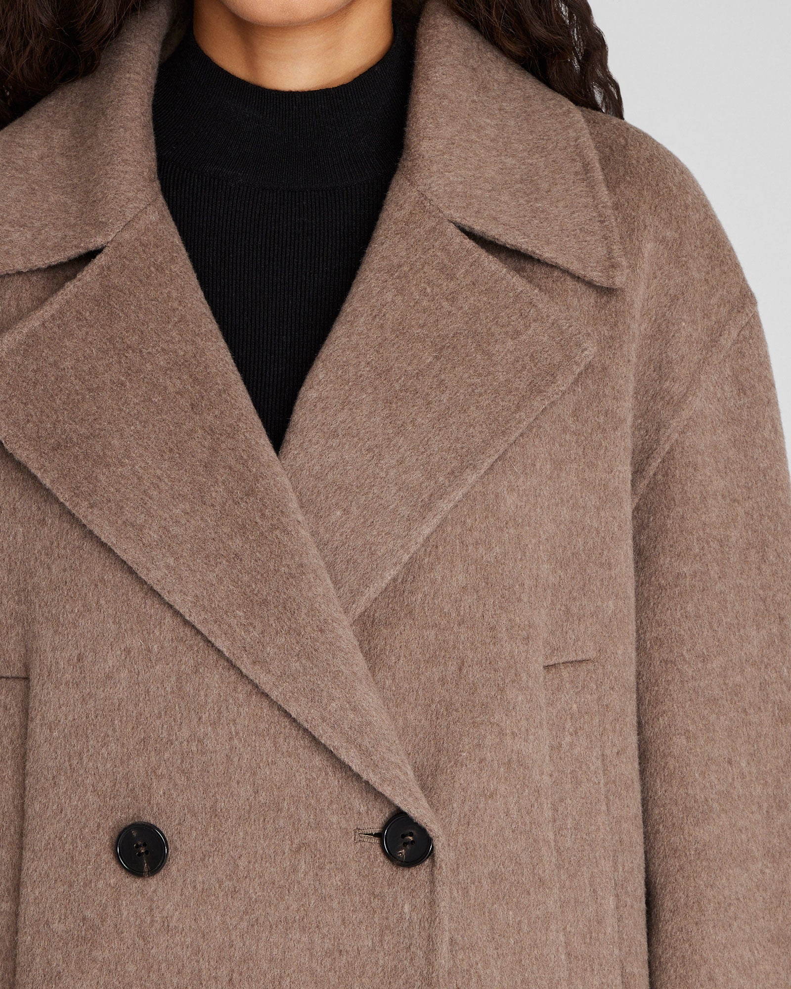 CLUB MONACO - Capsule Cashmere Blend Short Peacoat - Caramel