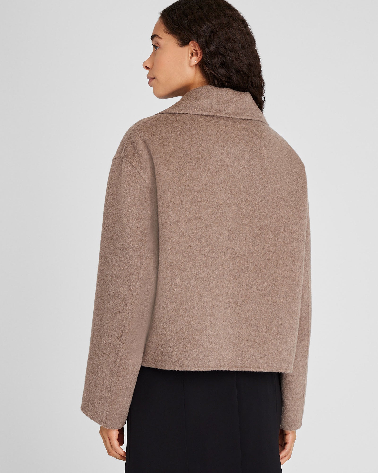 CLUB MONACO - Capsule Cashmere Blend Short Peacoat - Caramel