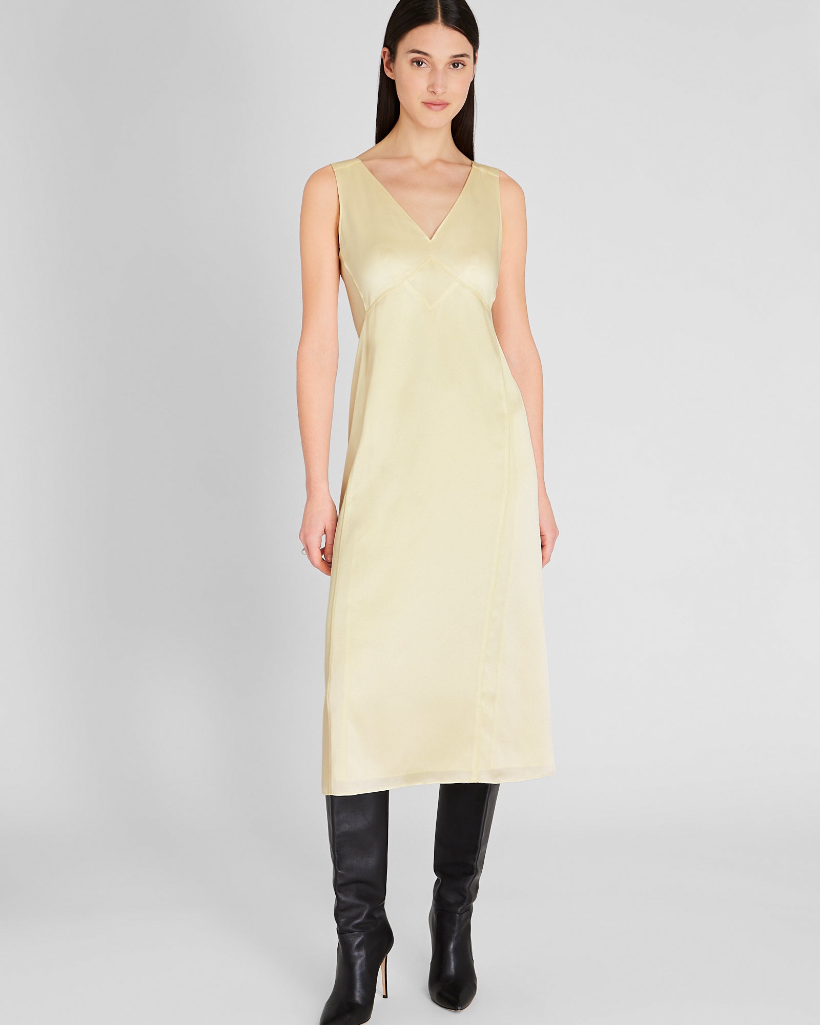sachin and babi light blue dress Open Neck Silk Shirt Dress by Club Monaco main image 1