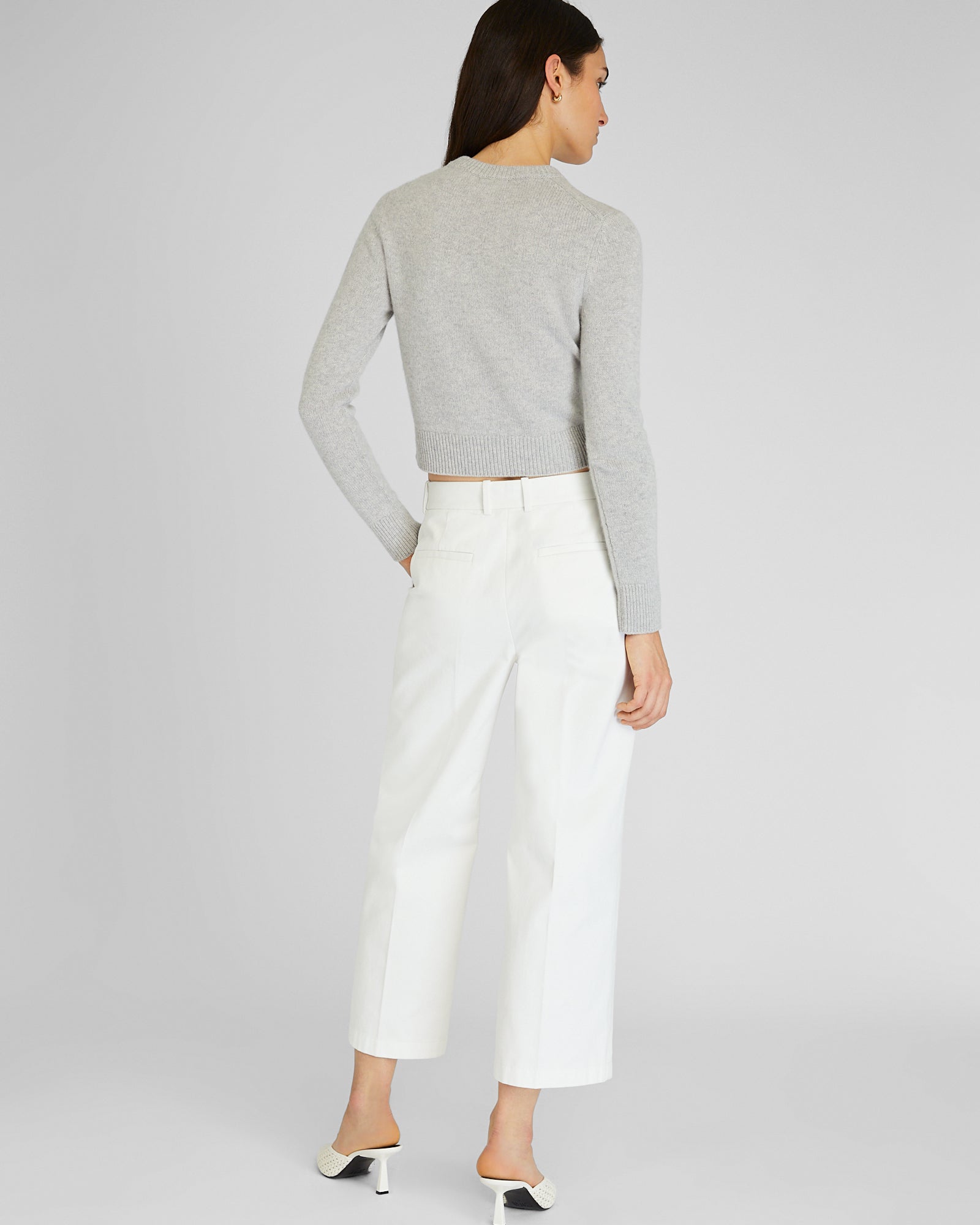 CLUB MONACO - Cropped Chino Pant - White