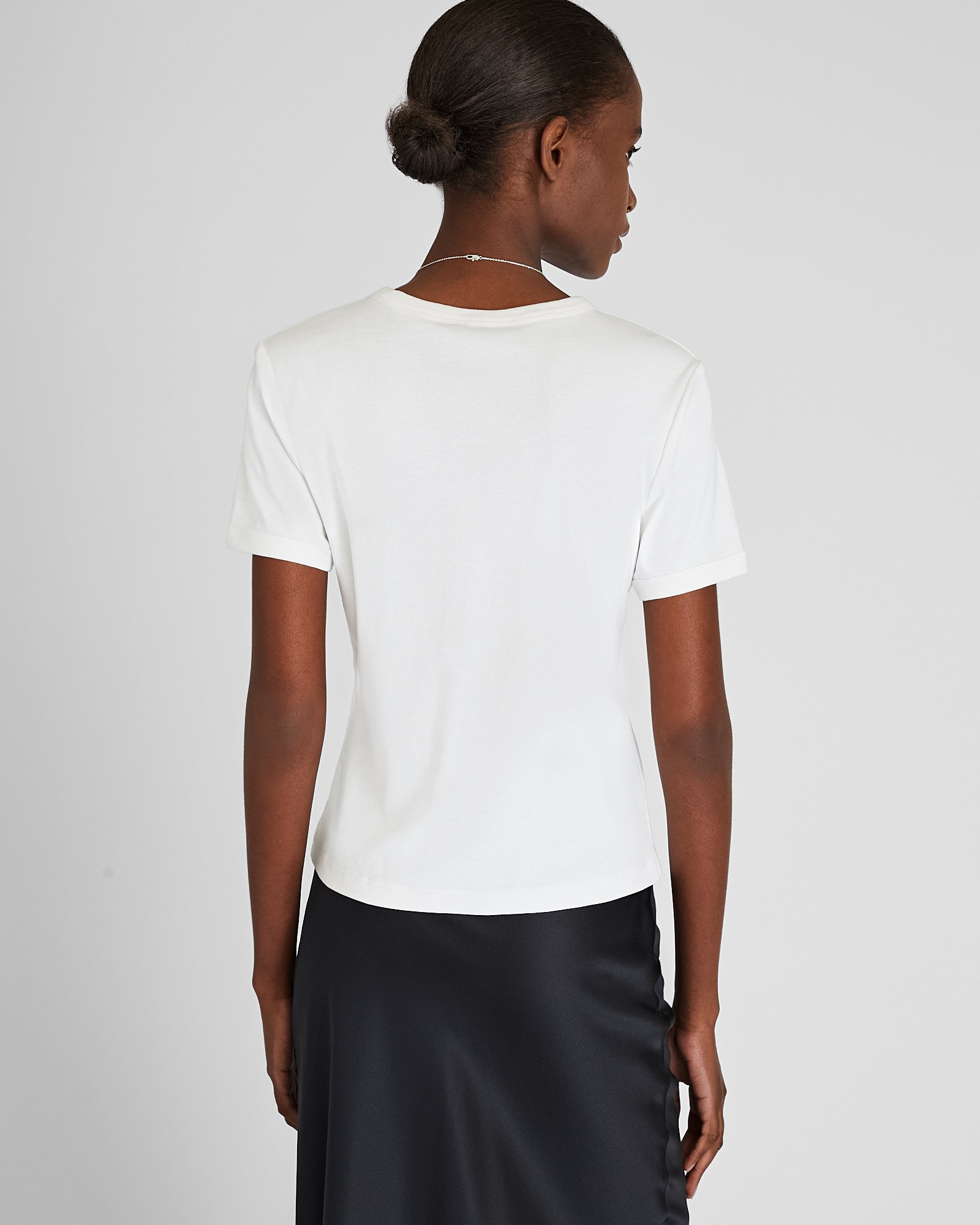 CLUB MONACO - Compact Micro Rib T-Shirt - White