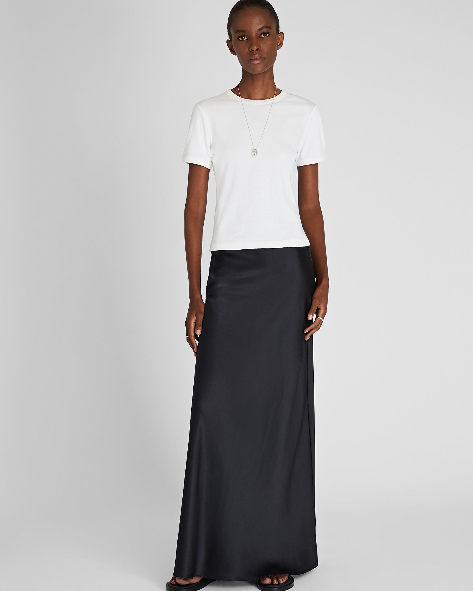 CLUB MONACO - Compact Micro Rib T-Shirt - White
